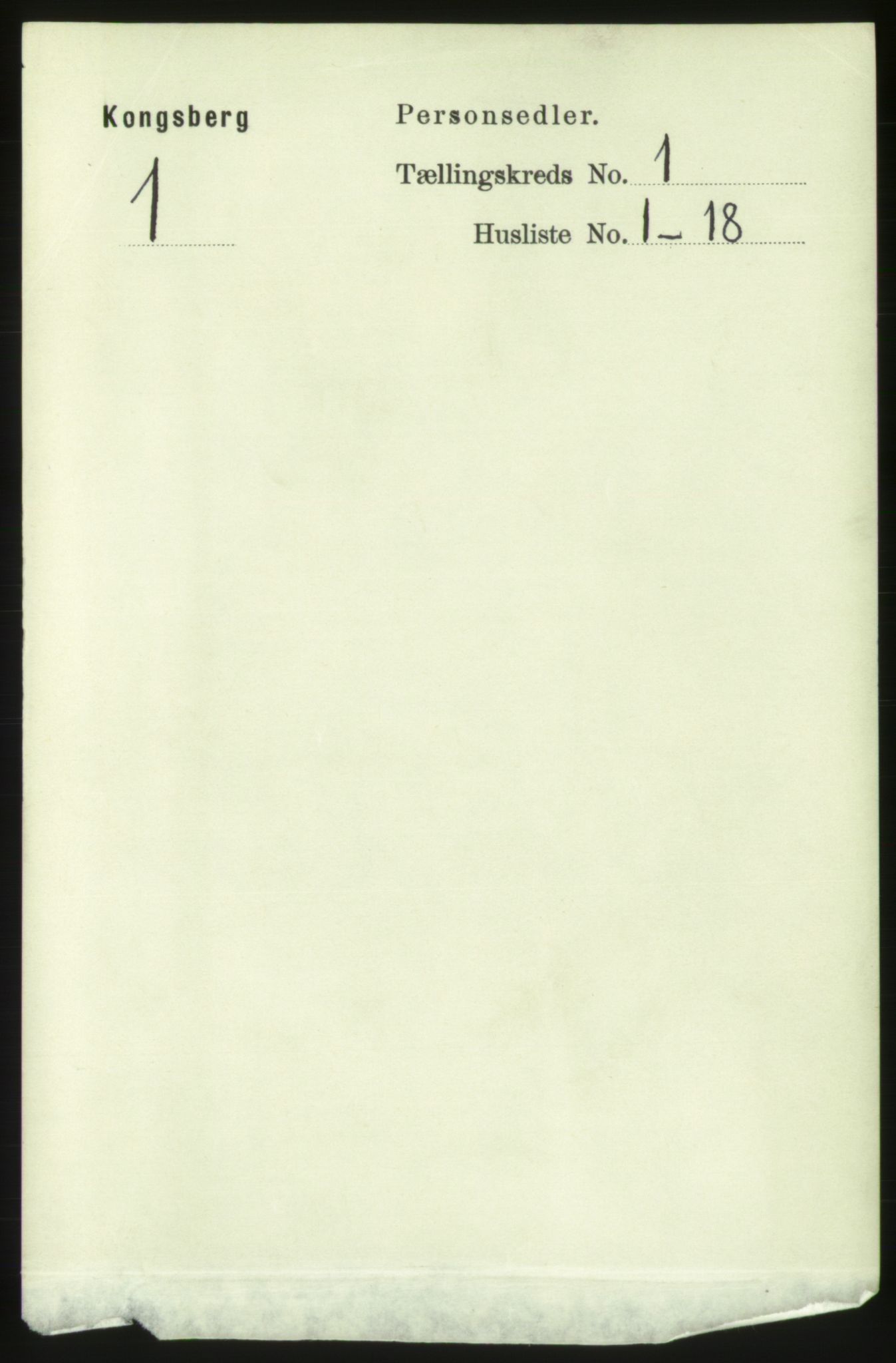 RA, 1891 census for 0604 Kongsberg, 1891, p. 1591