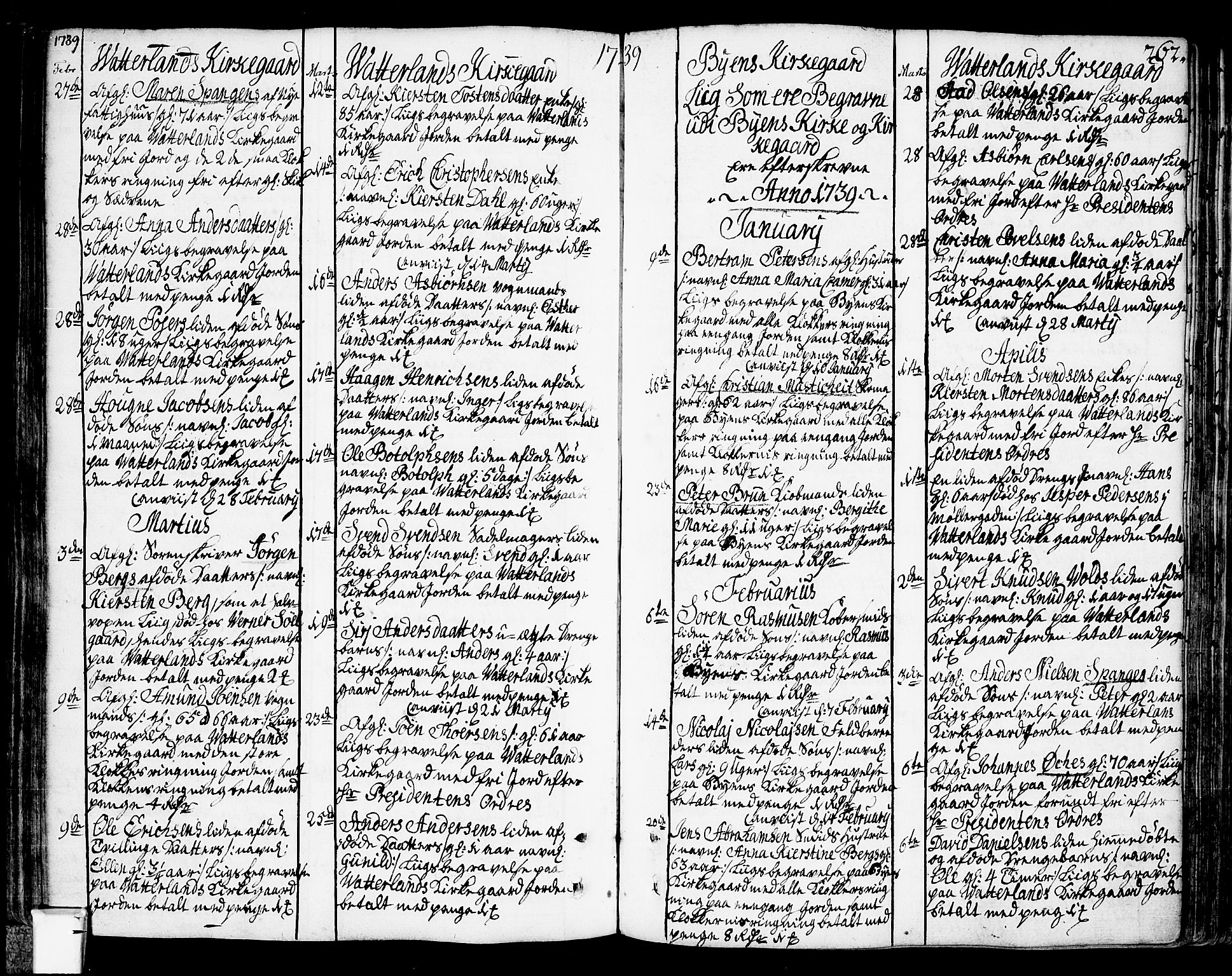Oslo domkirke Kirkebøker, SAO/A-10752/F/Fa/L0003: Parish register (official) no. 3, 1731-1743, p. 262