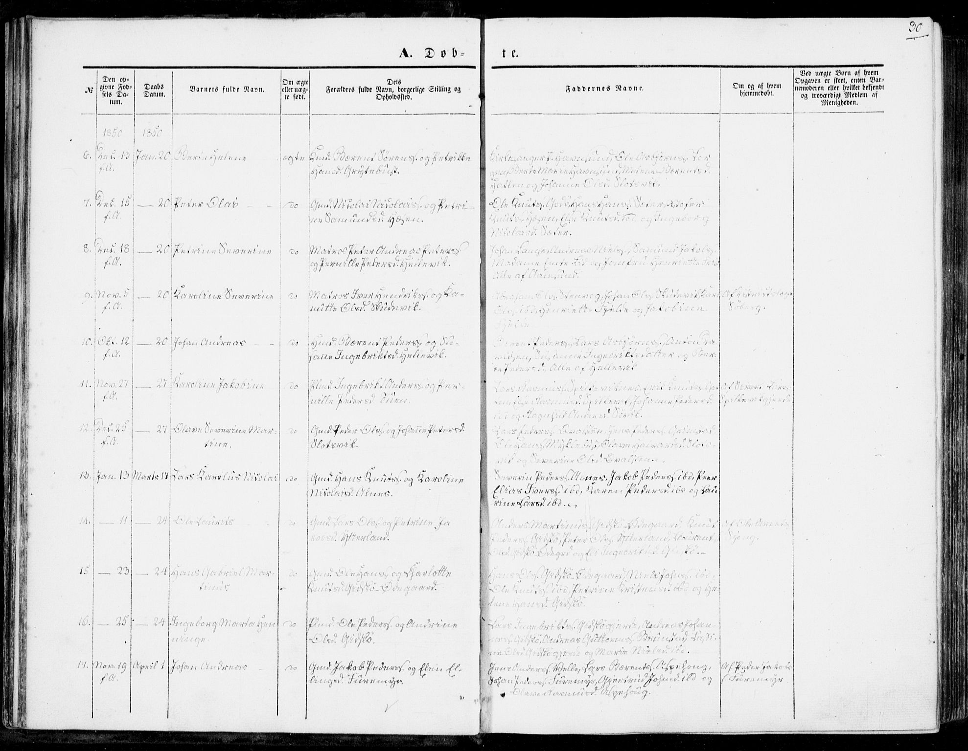 Ministerialprotokoller, klokkerbøker og fødselsregistre - Møre og Romsdal, AV/SAT-A-1454/528/L0397: Parish register (official) no. 528A08, 1848-1858, p. 30