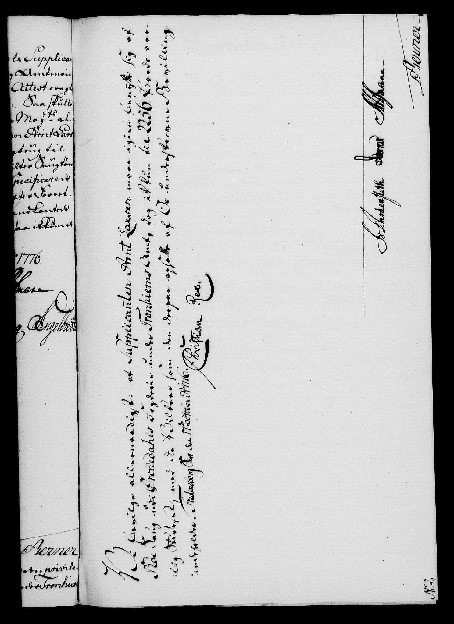 Rentekammeret, Kammerkanselliet, RA/EA-3111/G/Gf/Gfa/L0058: Norsk relasjons- og resolusjonsprotokoll (merket RK 52.58), 1776, p. 183