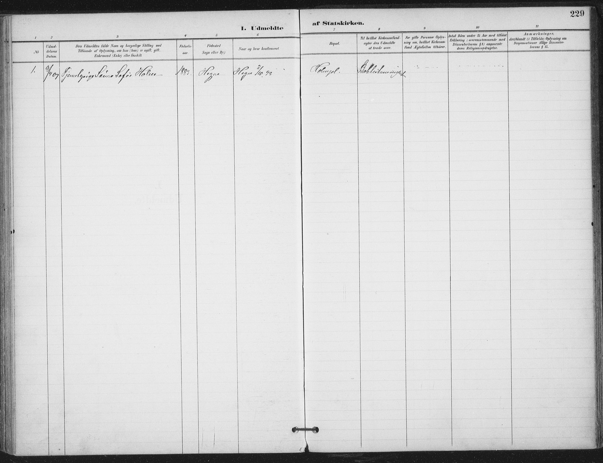 Ministerialprotokoller, klokkerbøker og fødselsregistre - Nord-Trøndelag, SAT/A-1458/703/L0031: Parish register (official) no. 703A04, 1893-1914, p. 229