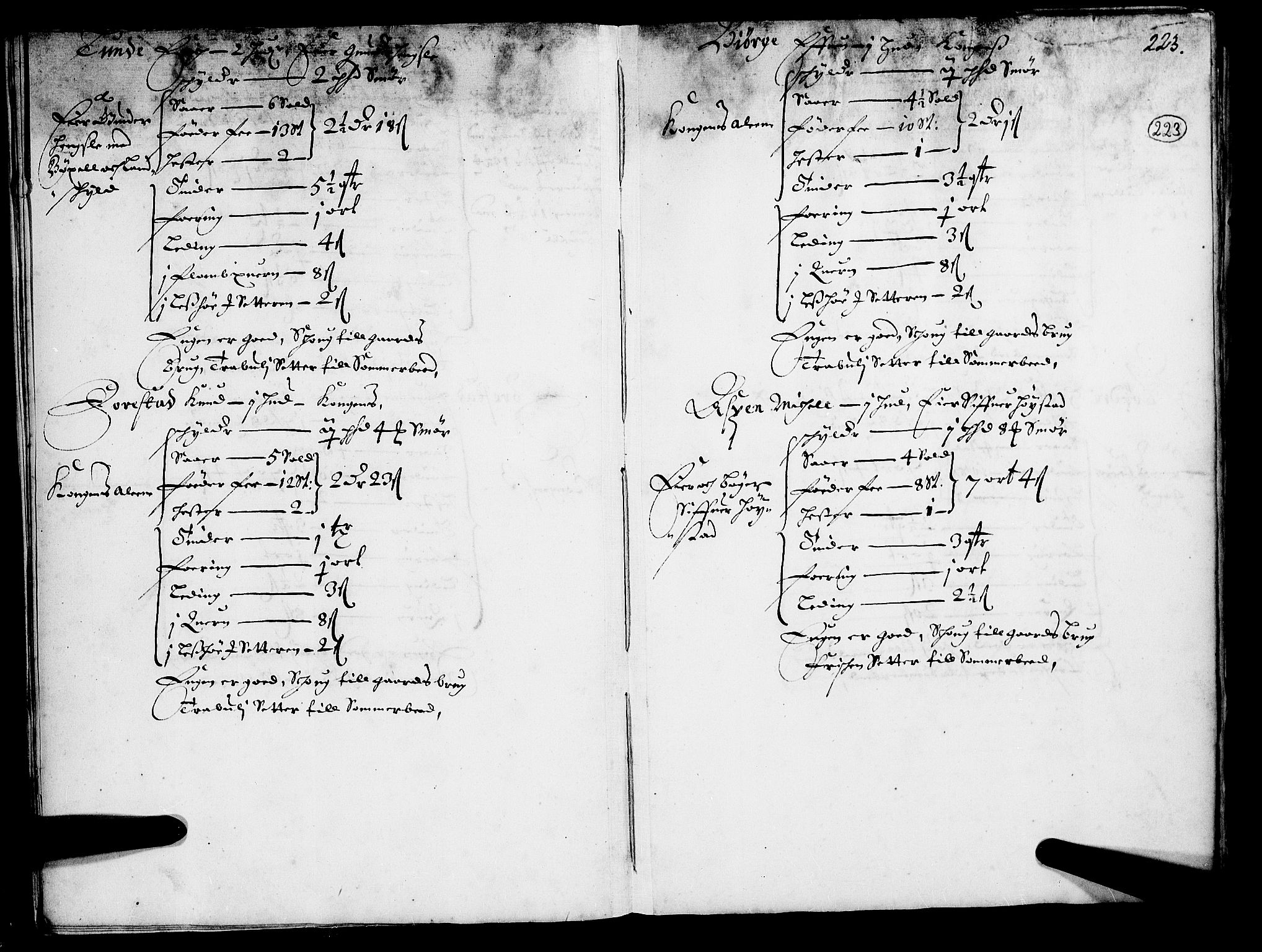 Rentekammeret inntil 1814, Realistisk ordnet avdeling, AV/RA-EA-4070/N/Nb/Nba/L0015: Gudbrandsdalen fogderi, 2. del, 1668, p. 222b-223a