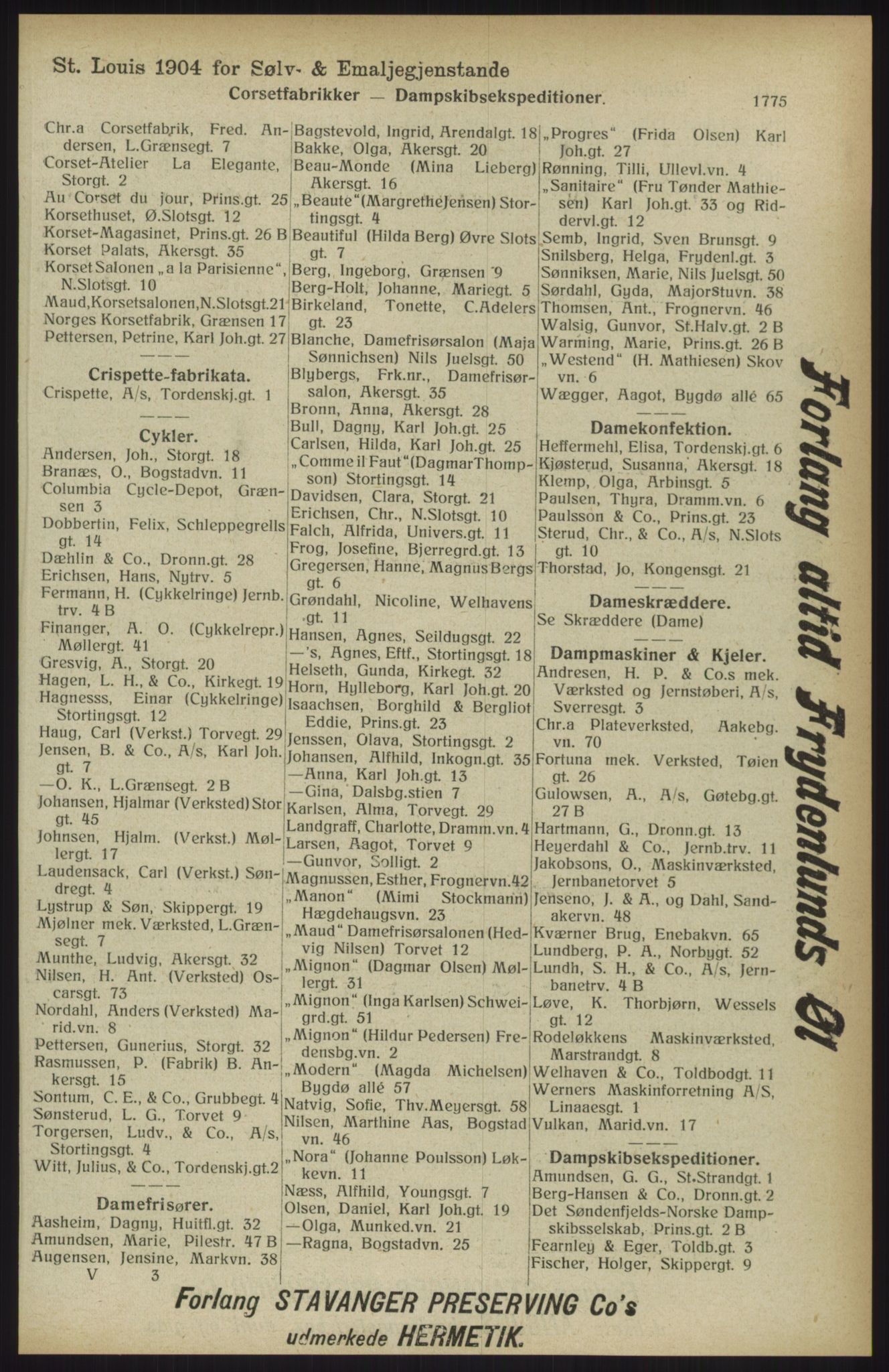 Kristiania/Oslo adressebok, PUBL/-, 1914, p. 1775