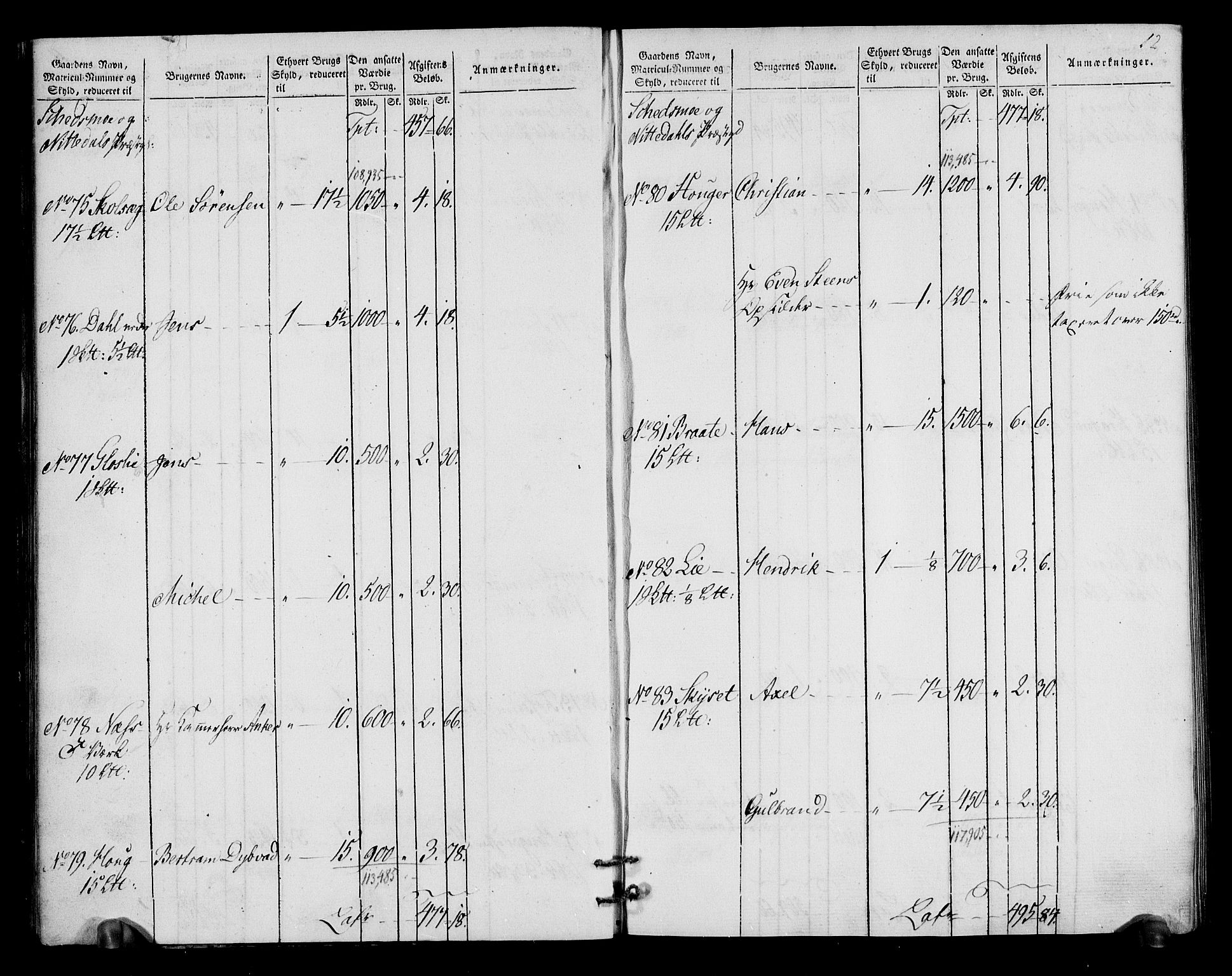 Rentekammeret inntil 1814, Realistisk ordnet avdeling, AV/RA-EA-4070/N/Ne/Nea/L0018: Nedre Romerike fogderi. Oppebørselsregister, 1803-1804, p. 13