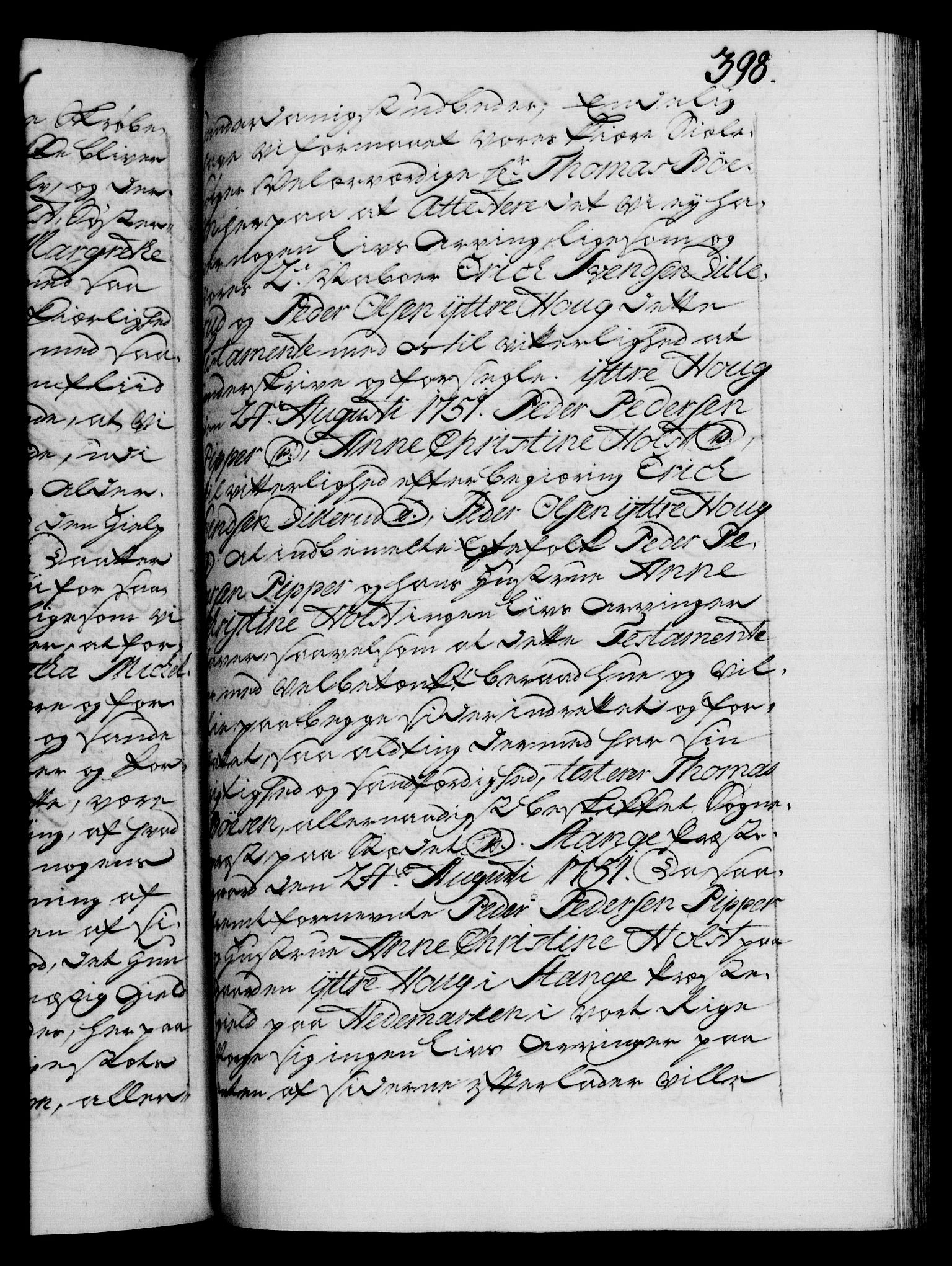Danske Kanselli 1572-1799, RA/EA-3023/F/Fc/Fca/Fcaa/L0037: Norske registre, 1751-1752, p. 398a