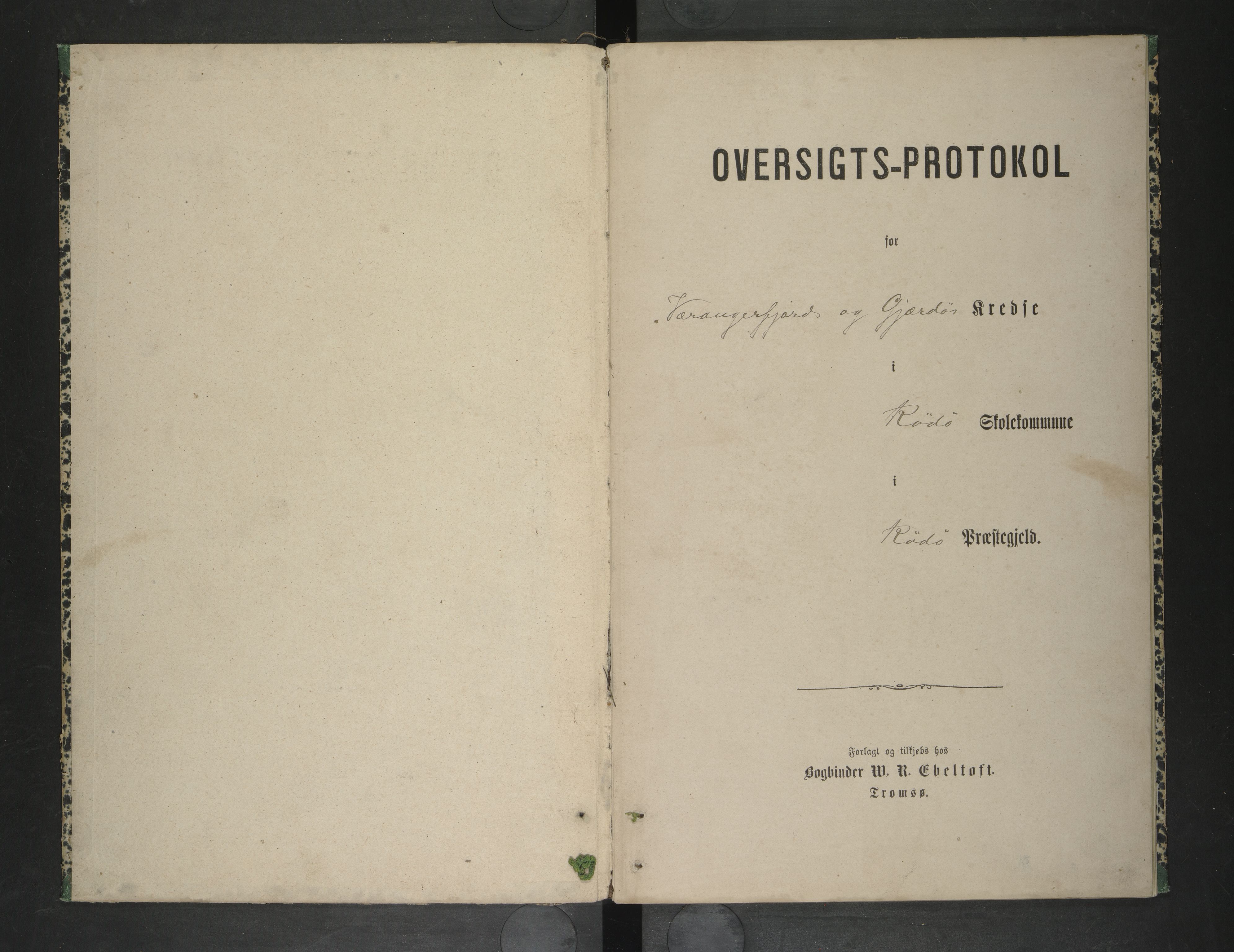 Rødøy kommune. Ymse skolekretser , AIN/K-18360.510.04/F/Fb/L0006: Oversktsprotokoll: Gjerøy/Væransfjorden , 1885-1890