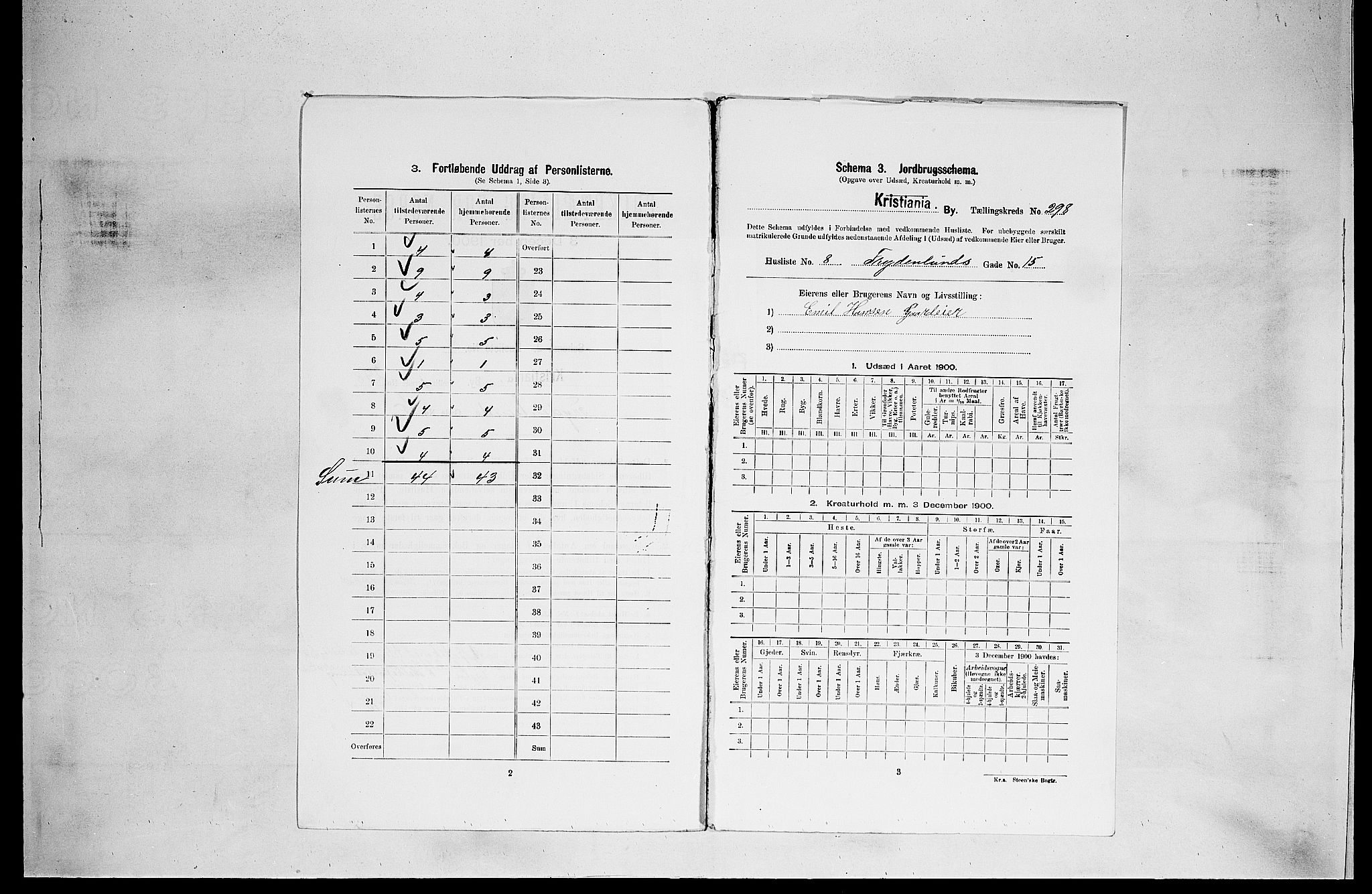 SAO, 1900 census for Kristiania, 1900, p. 26548