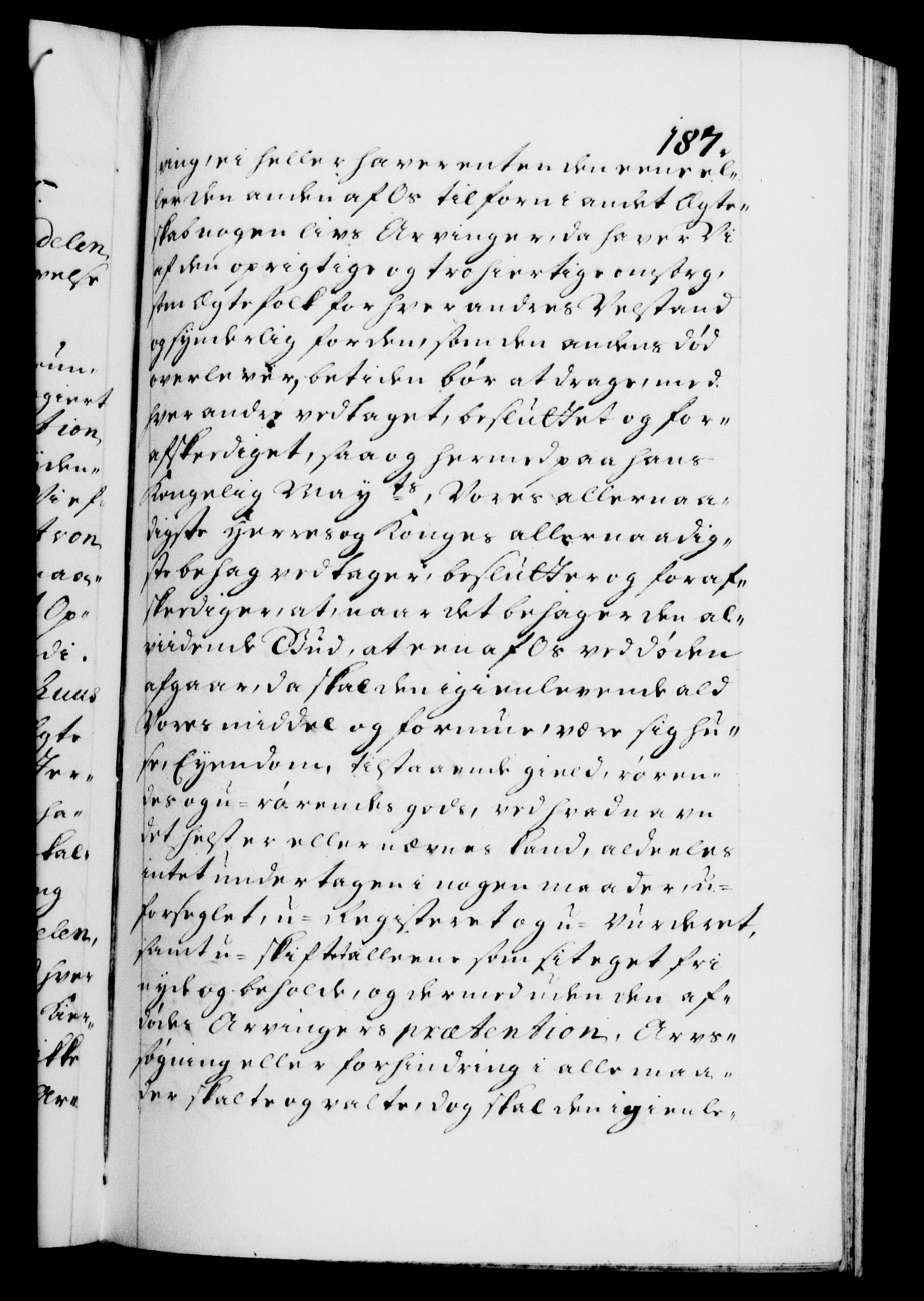 Danske Kanselli 1572-1799, RA/EA-3023/F/Fc/Fca/Fcaa/L0019: Norske registre, 1704-1707, p. 187a