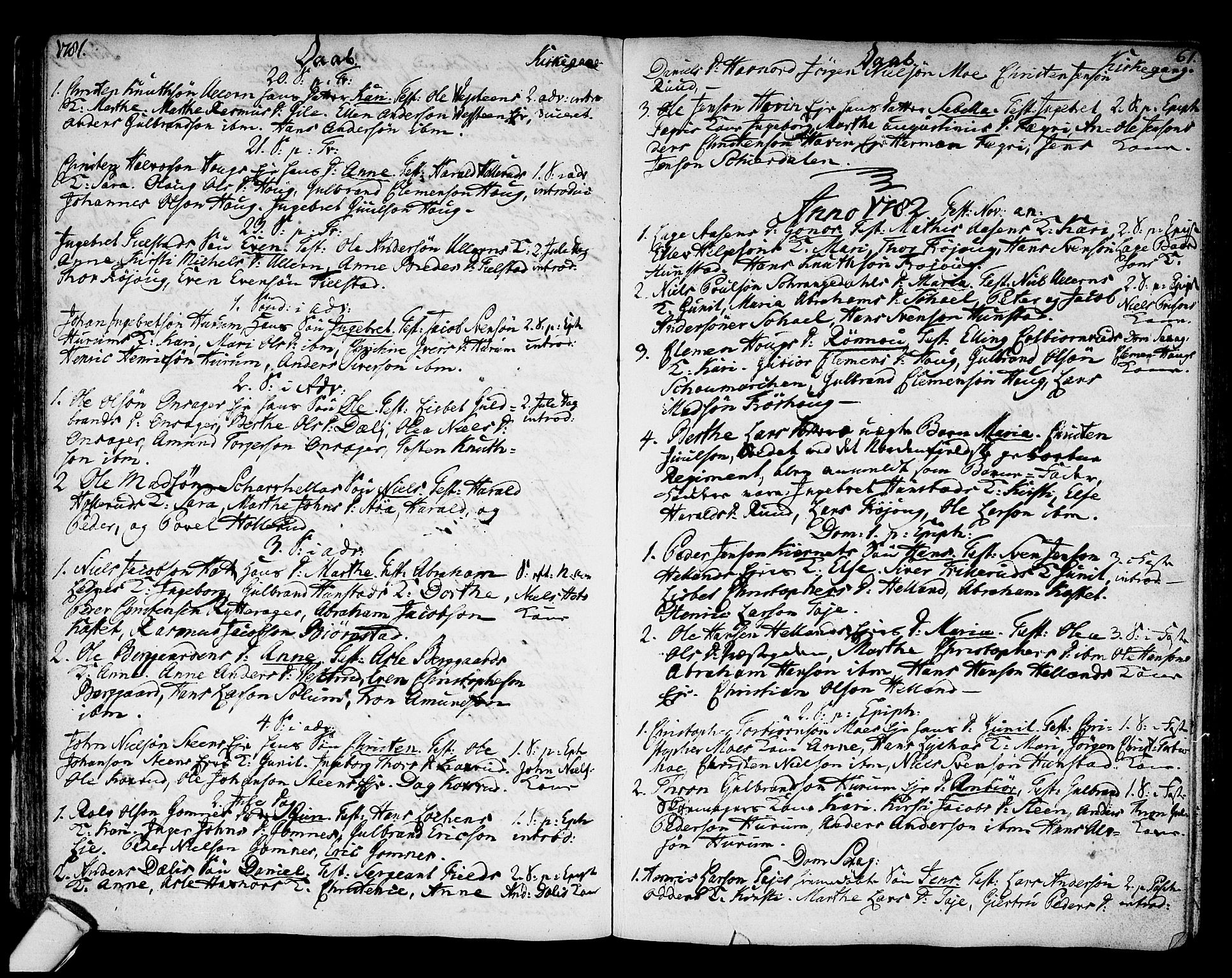 Hole kirkebøker, SAKO/A-228/F/Fa/L0002: Parish register (official) no. I 2, 1766-1814, p. 61