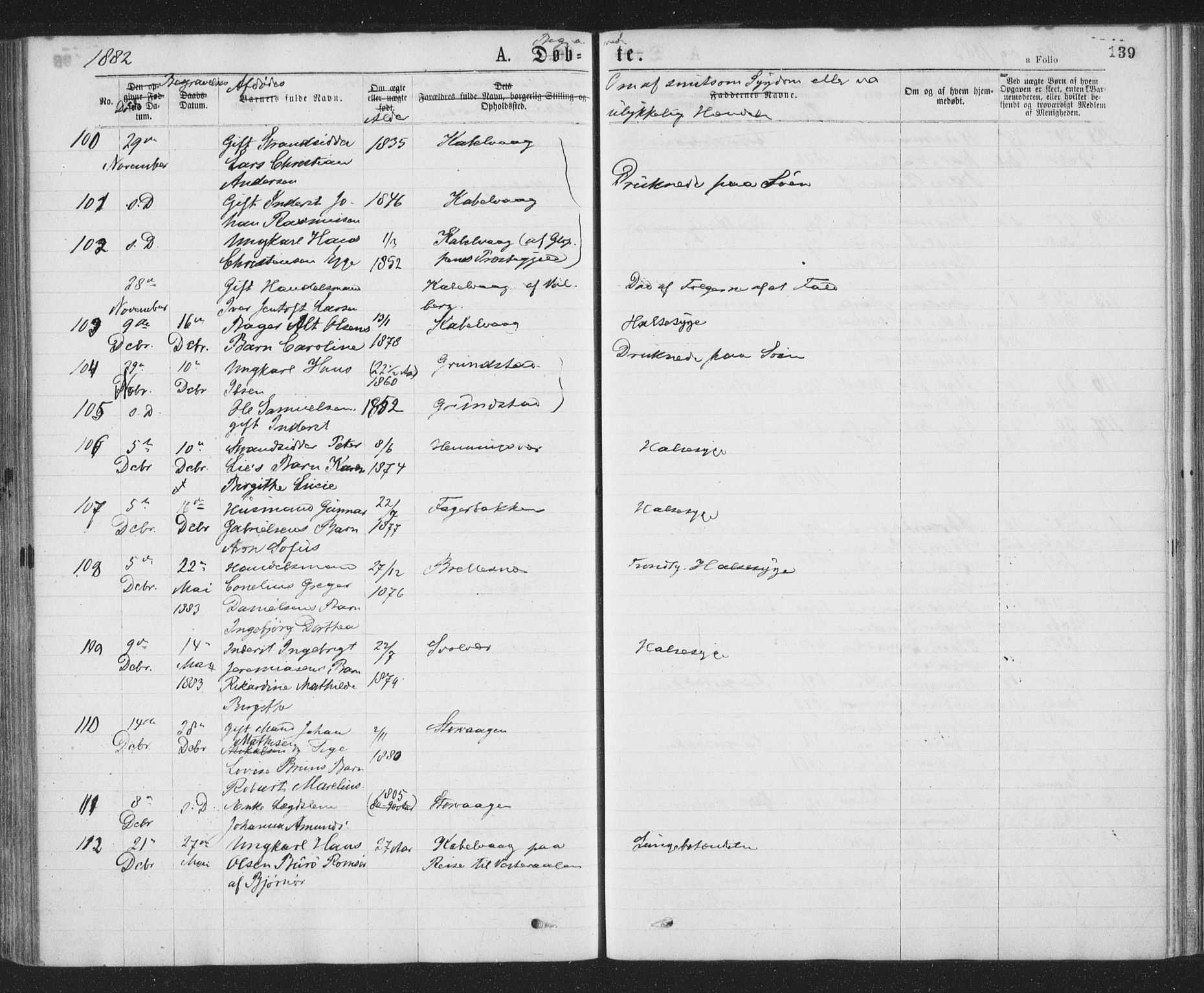 Ministerialprotokoller, klokkerbøker og fødselsregistre - Nordland, SAT/A-1459/874/L1058: Parish register (official) no. 874A02, 1878-1883, p. 139