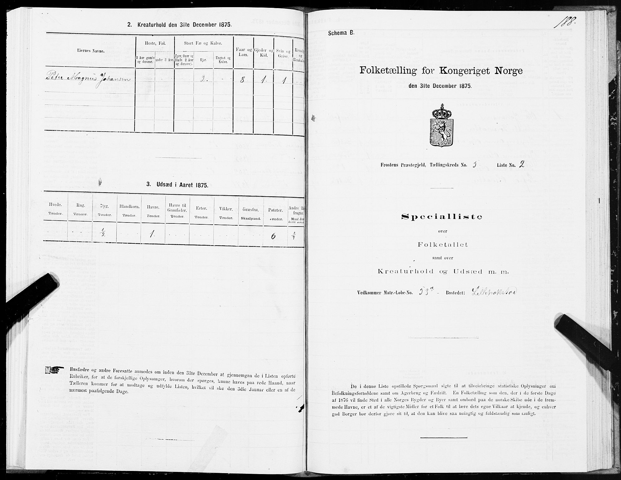 SAT, 1875 census for 1717P Frosta, 1875, p. 4188