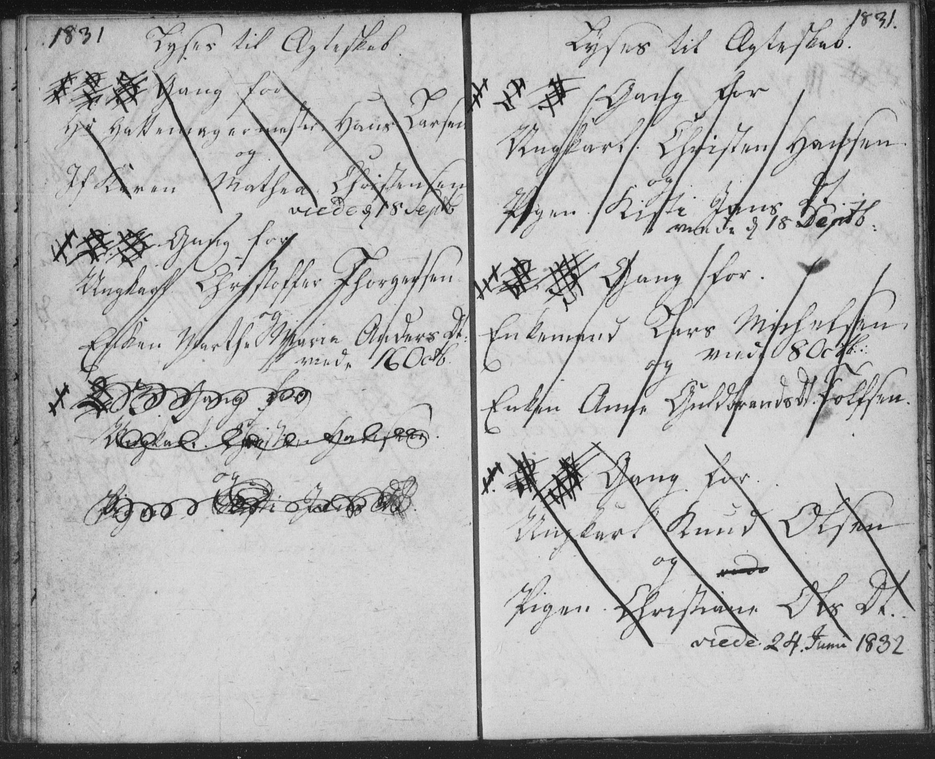 Bragernes kirkebøker, AV/SAKO-A-6/H/Ha/L0001: Banns register no. 1, 1817-1831