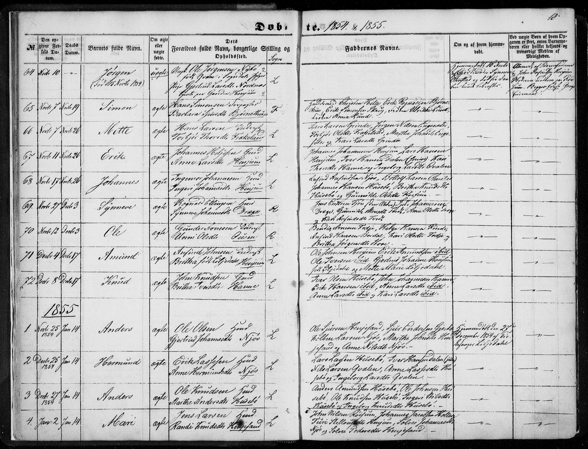 Leikanger sokneprestembete, AV/SAB-A-81001/H/Haa/Haaa/L0008: Parish register (official) no. A 8, 1852-1868, p. 18