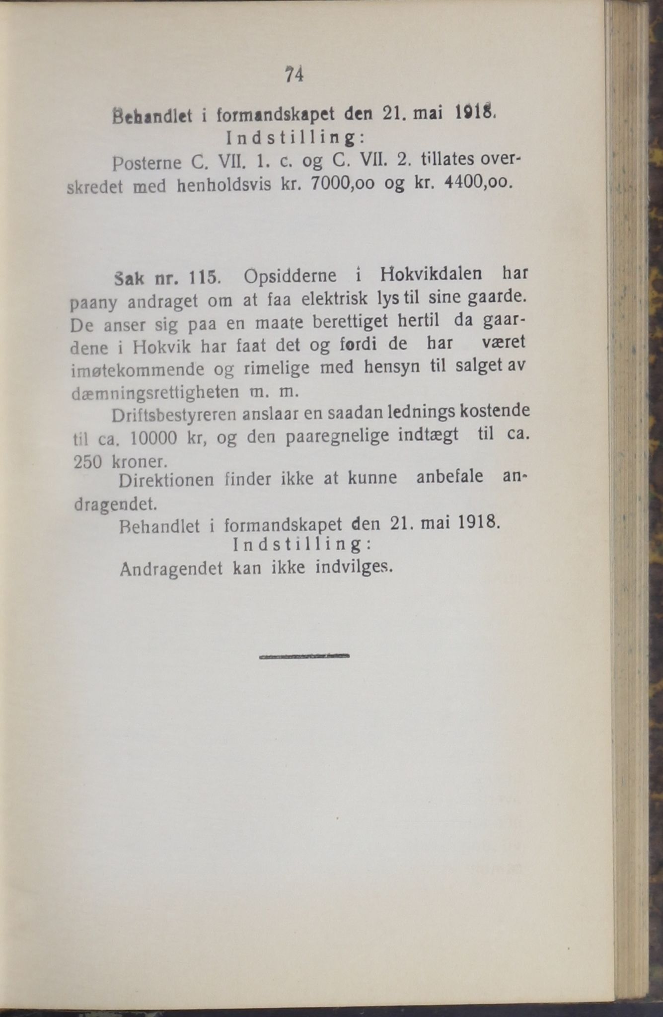 Narvik kommune. Formannskap , AIN/K-18050.150/A/Ab/L0008: Møtebok, 1918