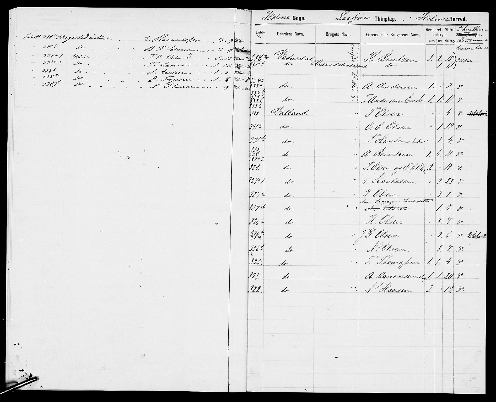 SAK, 1875 census for 1020P Holum, 1875, p. 19