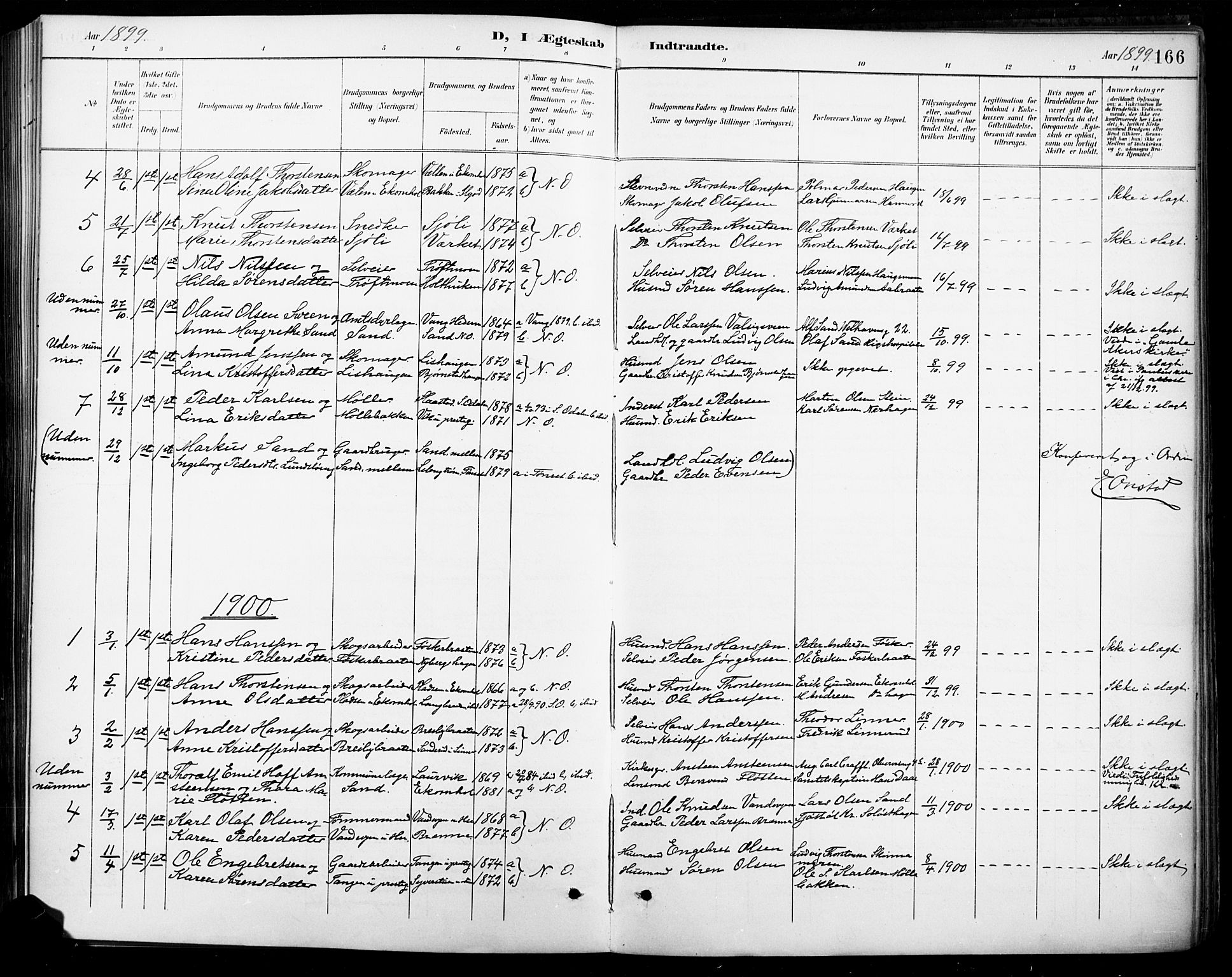 Nord-Odal prestekontor, AV/SAH-PREST-032/H/Ha/Hab/L0003: Parish register (copy) no. 3, 1895-1923, p. 166