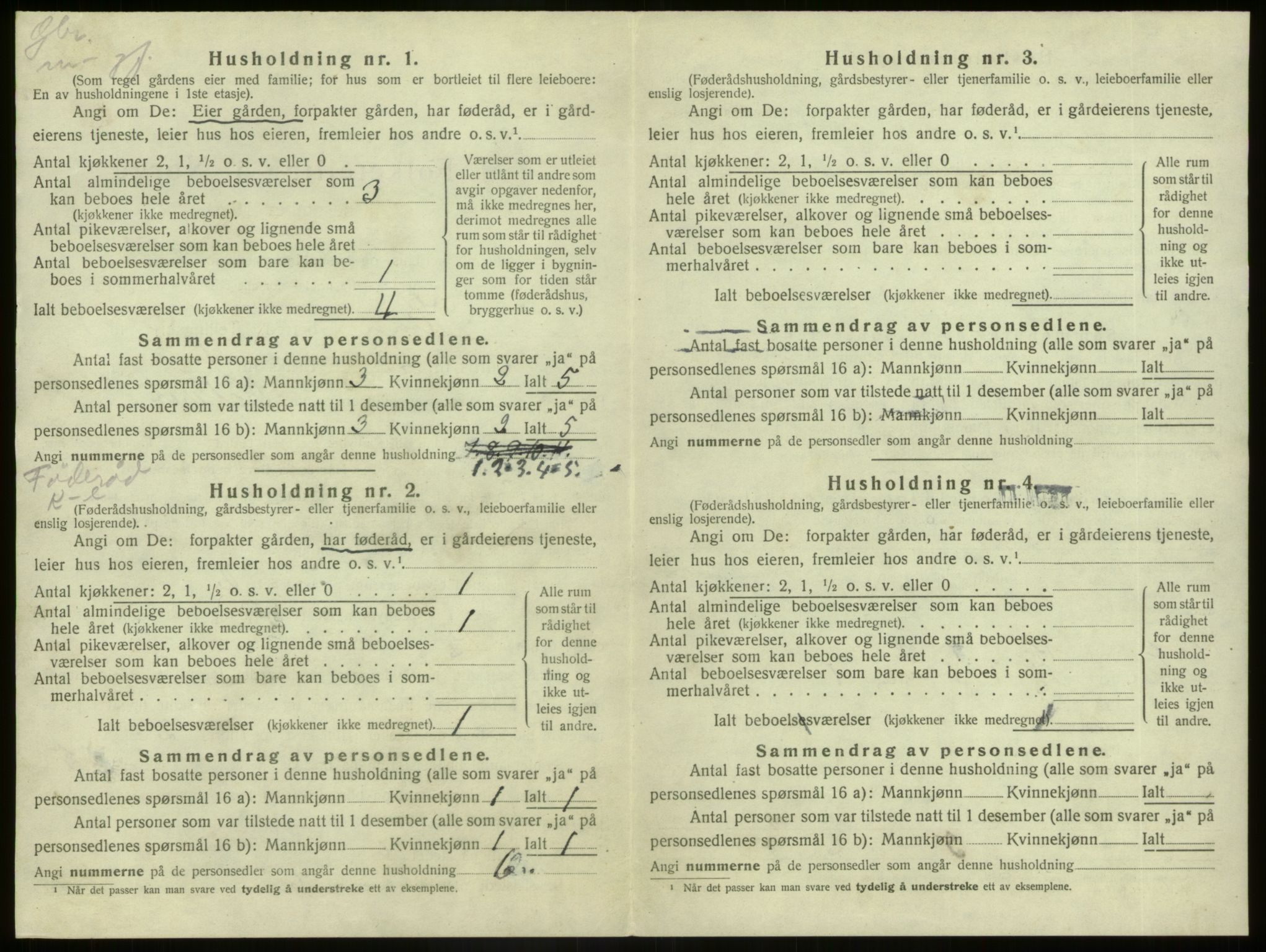 SAB, 1920 census for Kinn, 1920, p. 963