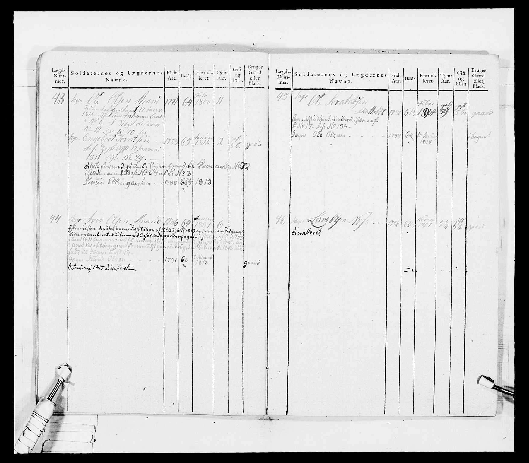Generalitets- og kommissariatskollegiet, Det kongelige norske kommissariatskollegium, AV/RA-EA-5420/E/Eh/L0036a: Nordafjelske gevorbne infanteriregiment, 1813, p. 471