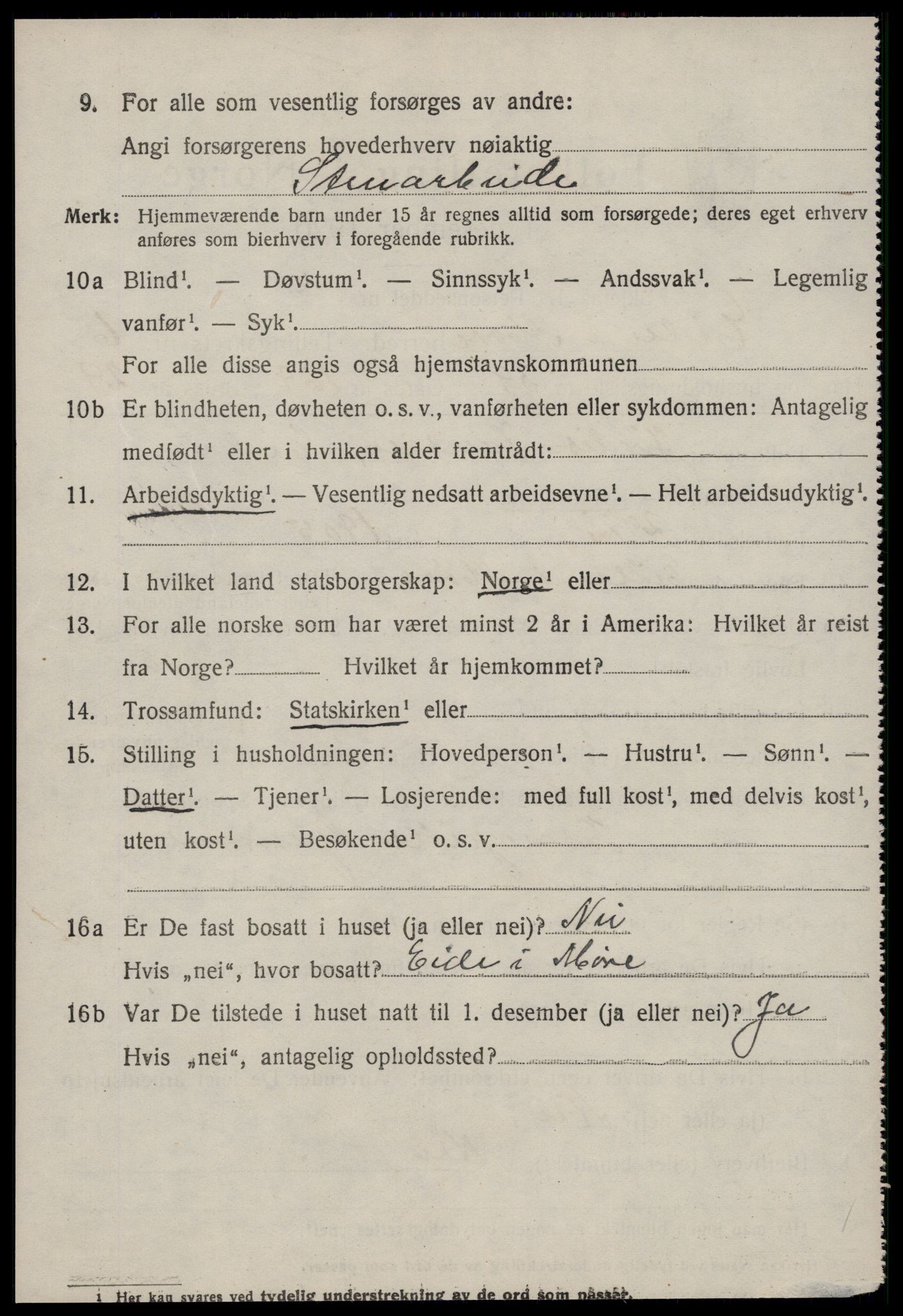 SAT, 1920 census for Eid (MR), 1920, p. 3273