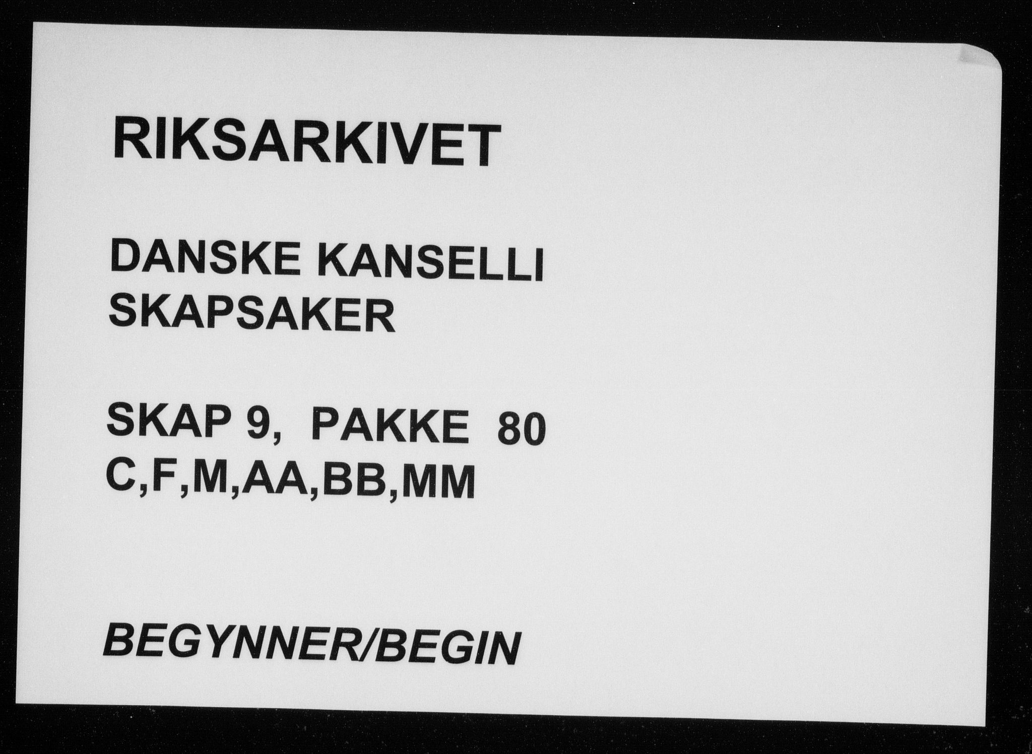 Danske Kanselli, Skapsaker, AV/RA-EA-4061/F/L0024: Skap 9, pakke 56O-86, 1631-1736, p. 397