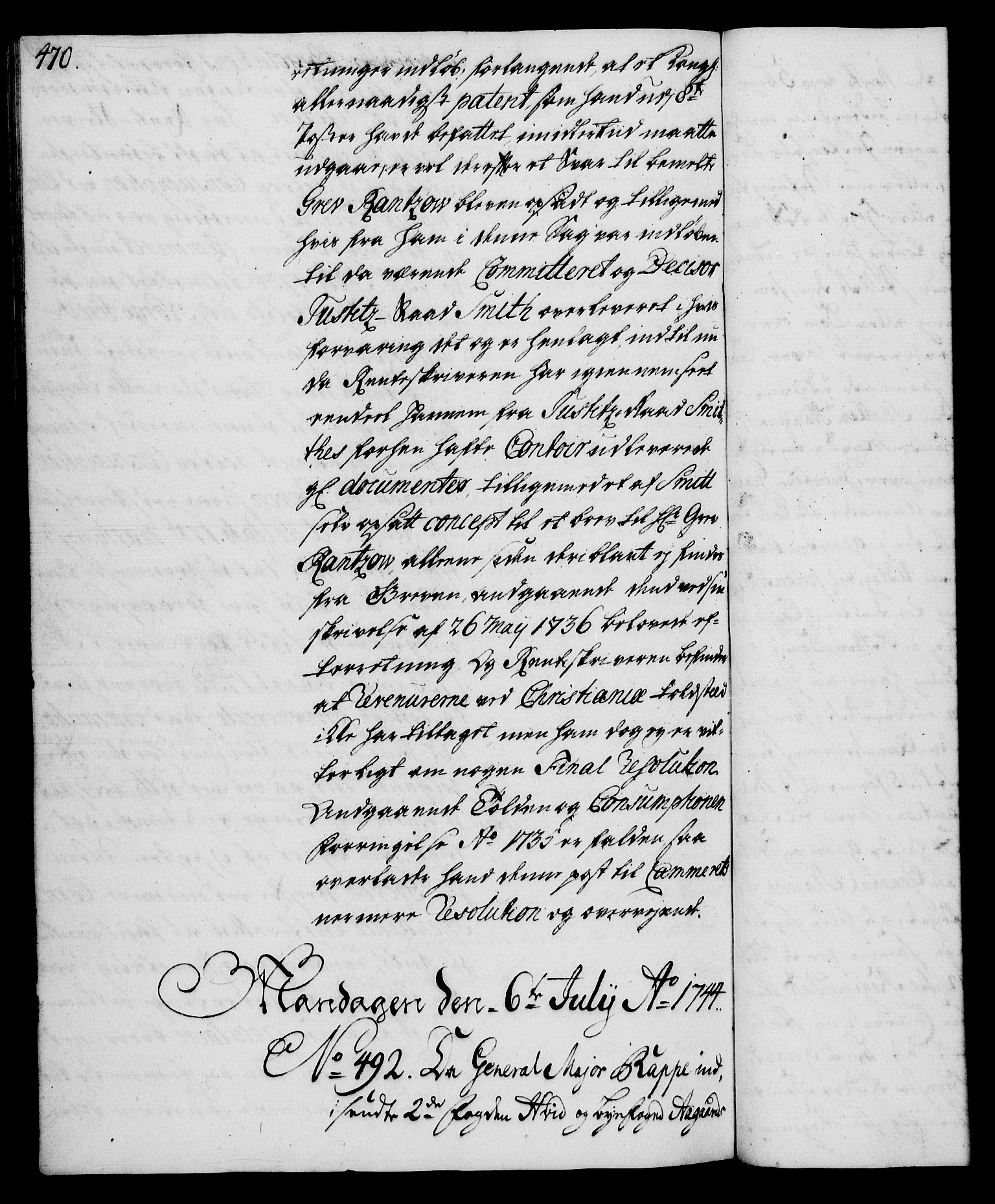 Rentekammeret, Kammerkanselliet, RA/EA-3111/G/Gh/Gha/L0025: Norsk ekstraktmemorialprotokoll (merket RK 53.70), 1743-1744, p. 470