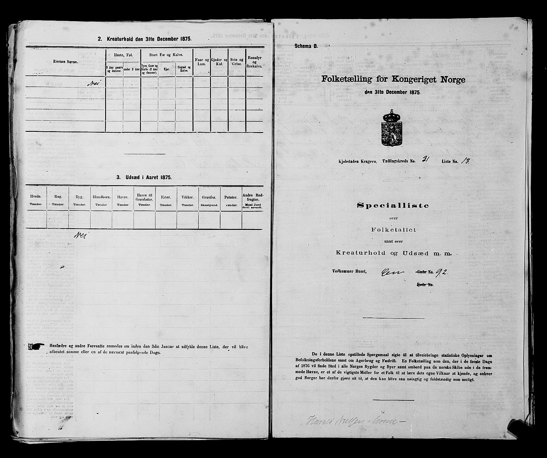 SAKO, 1875 census for 0801P Kragerø, 1875, p. 777