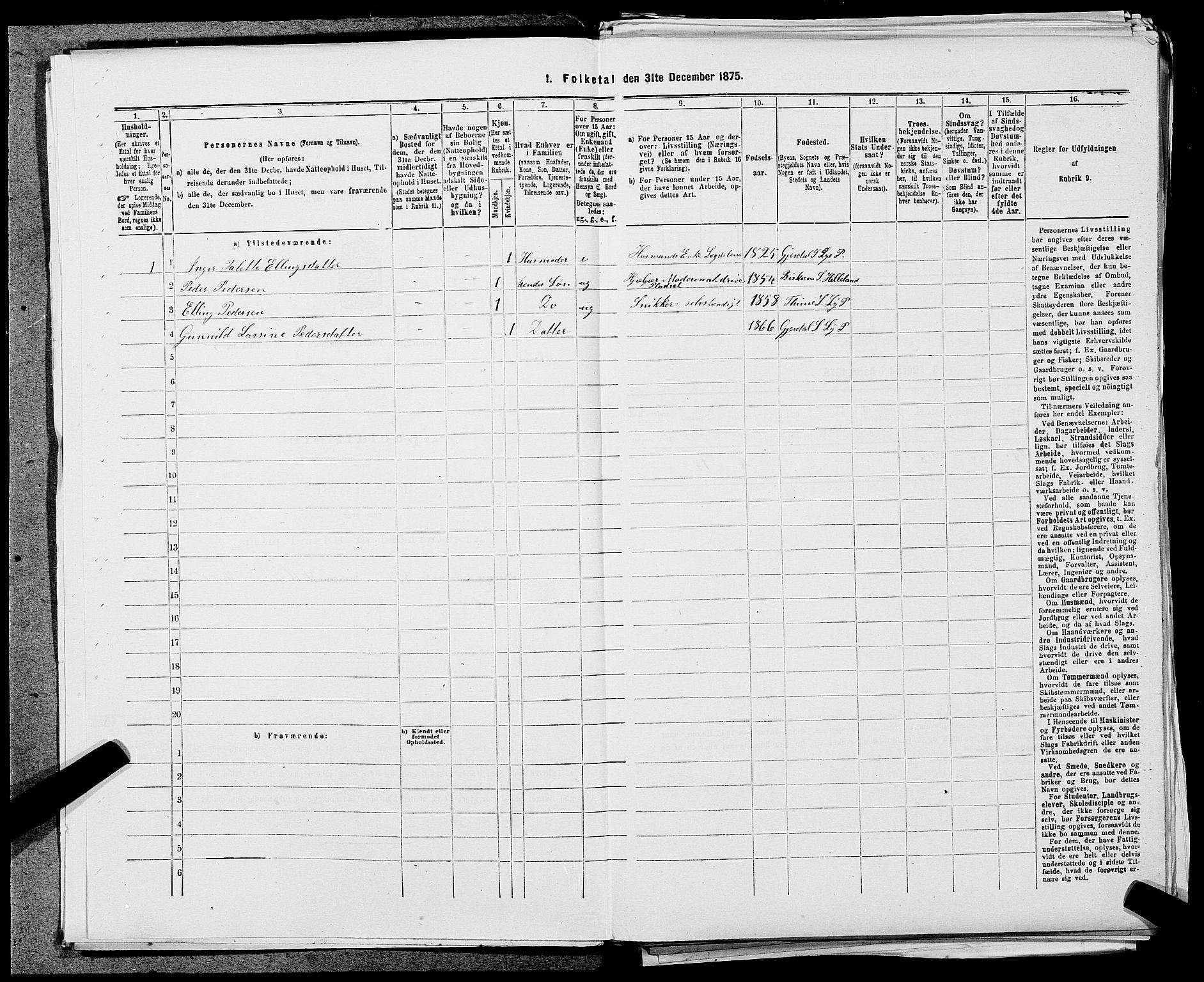 SAST, 1875 census for 1121P Lye, 1875, p. 929