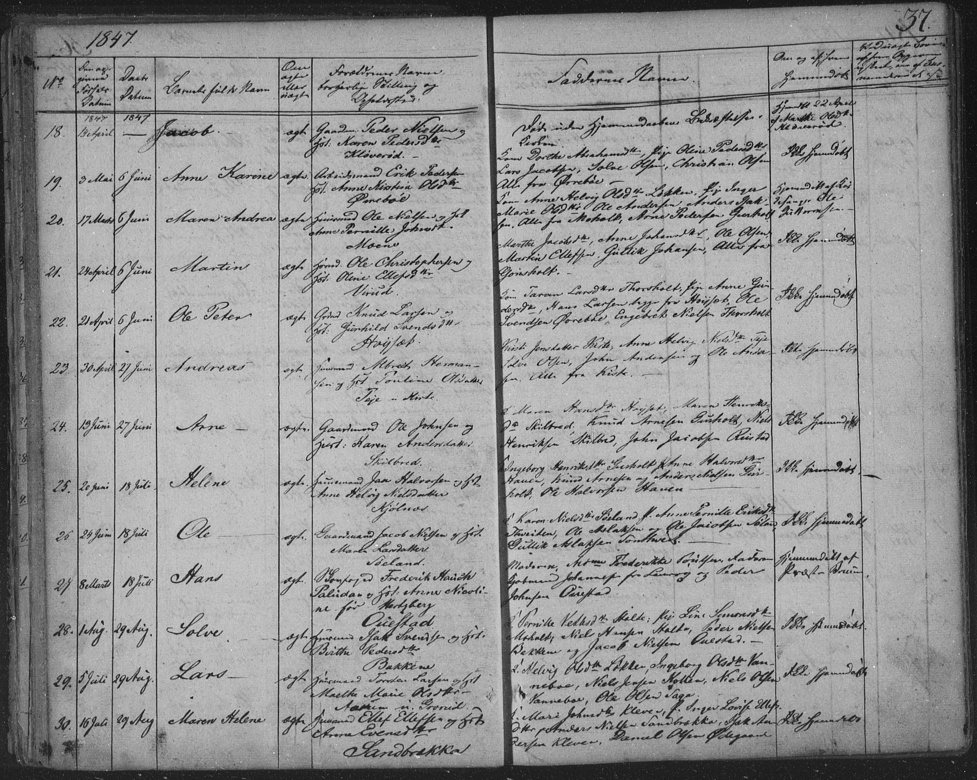 Siljan kirkebøker, SAKO/A-300/F/Fa/L0001: Parish register (official) no. 1, 1831-1870, p. 37