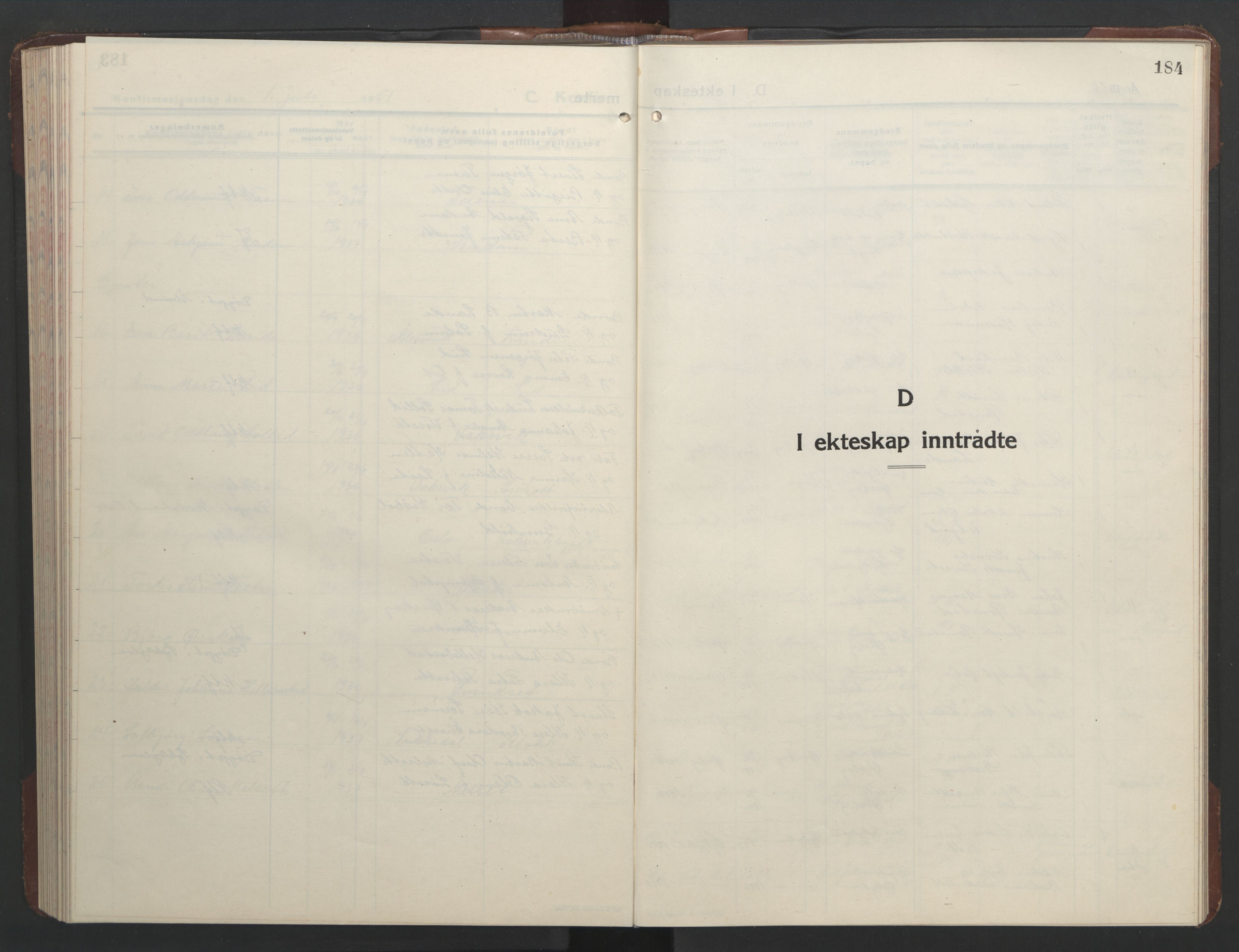 Ministerialprotokoller, klokkerbøker og fødselsregistre - Møre og Romsdal, SAT/A-1454/522/L0329: Parish register (copy) no. 522C08, 1926-1951, p. 184