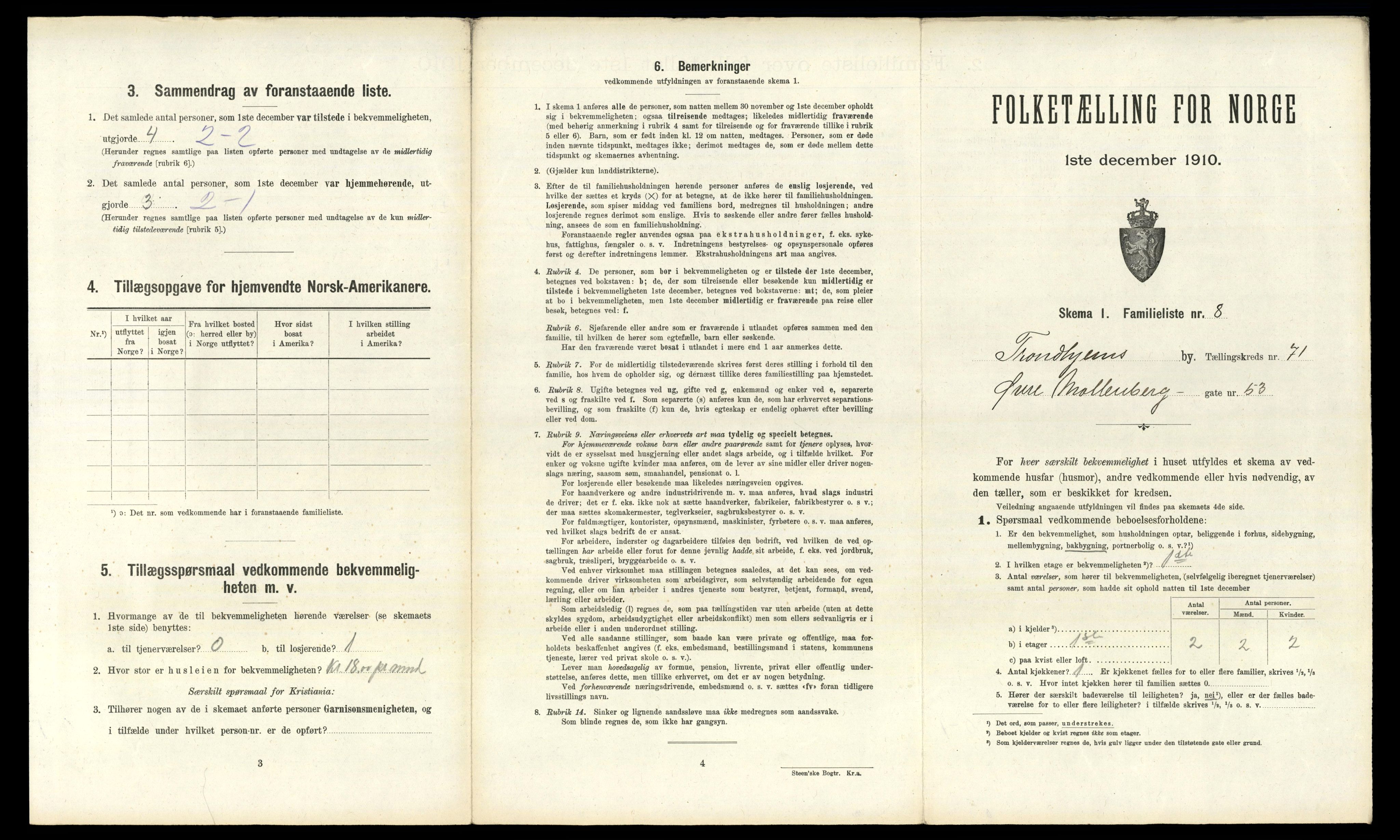 RA, 1910 census for Trondheim, 1910, p. 20929