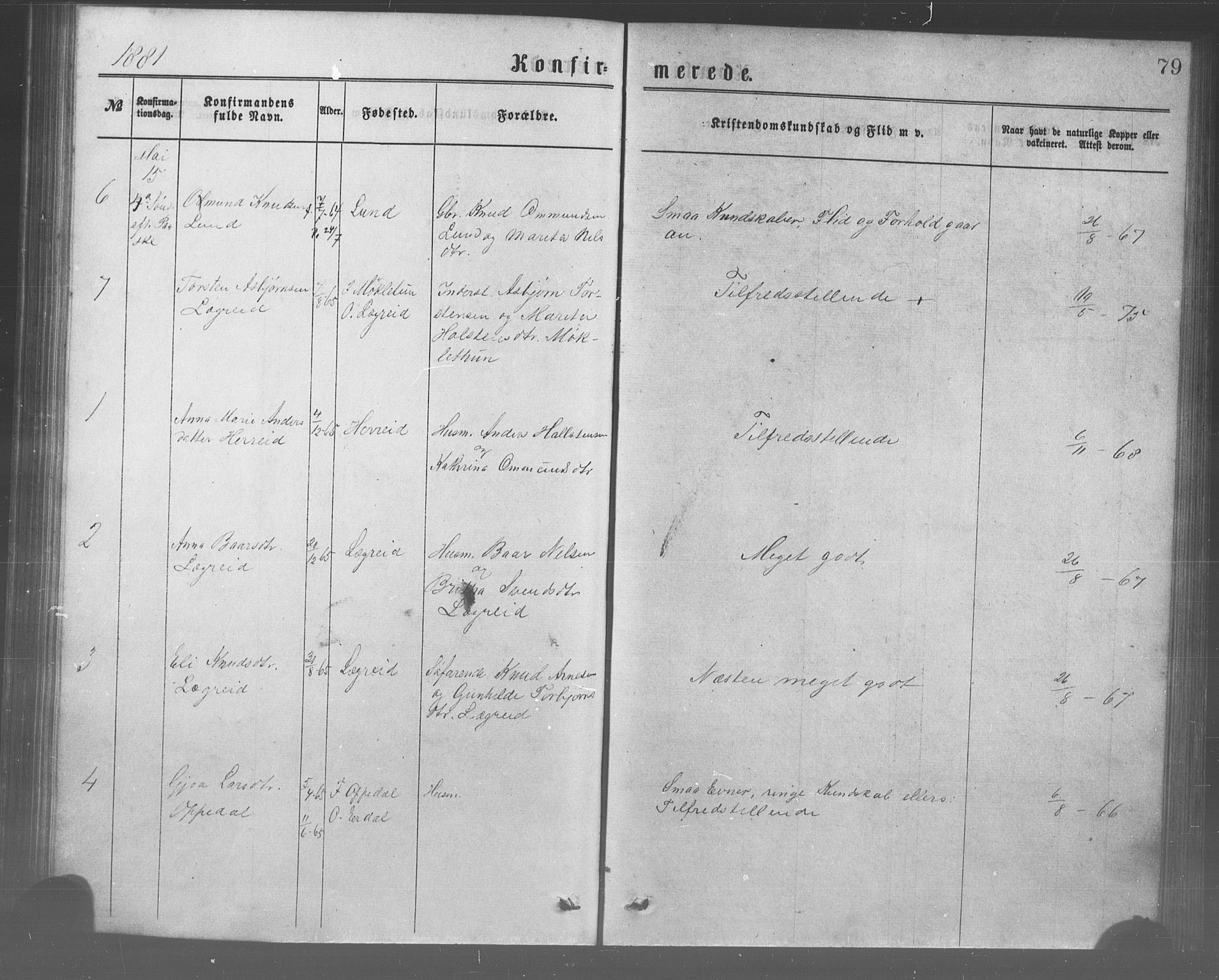 Ulvik sokneprestembete, AV/SAB-A-78801/H/Haa: Parish register (official) no. A 17, 1873-1891, p. 79