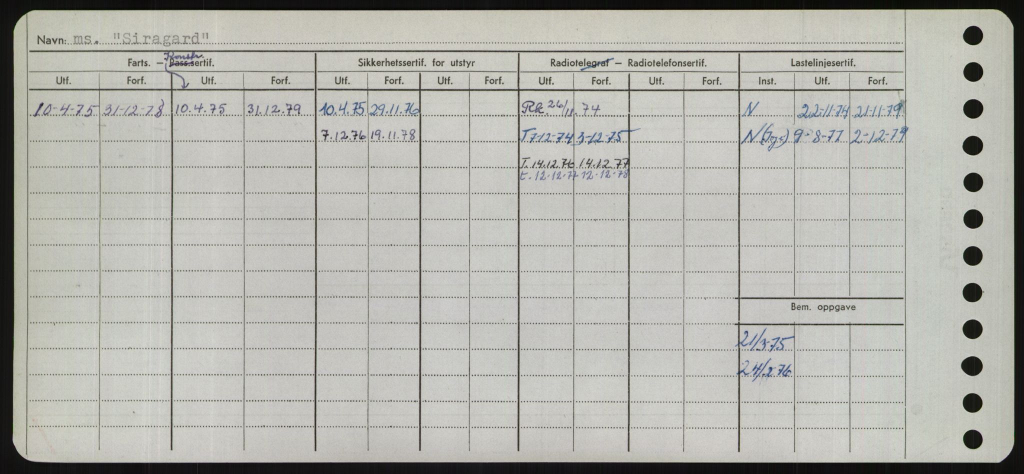 Sjøfartsdirektoratet med forløpere, Skipsmålingen, RA/S-1627/H/Hd/L0033: Fartøy, Sevi-Sjø, p. 236