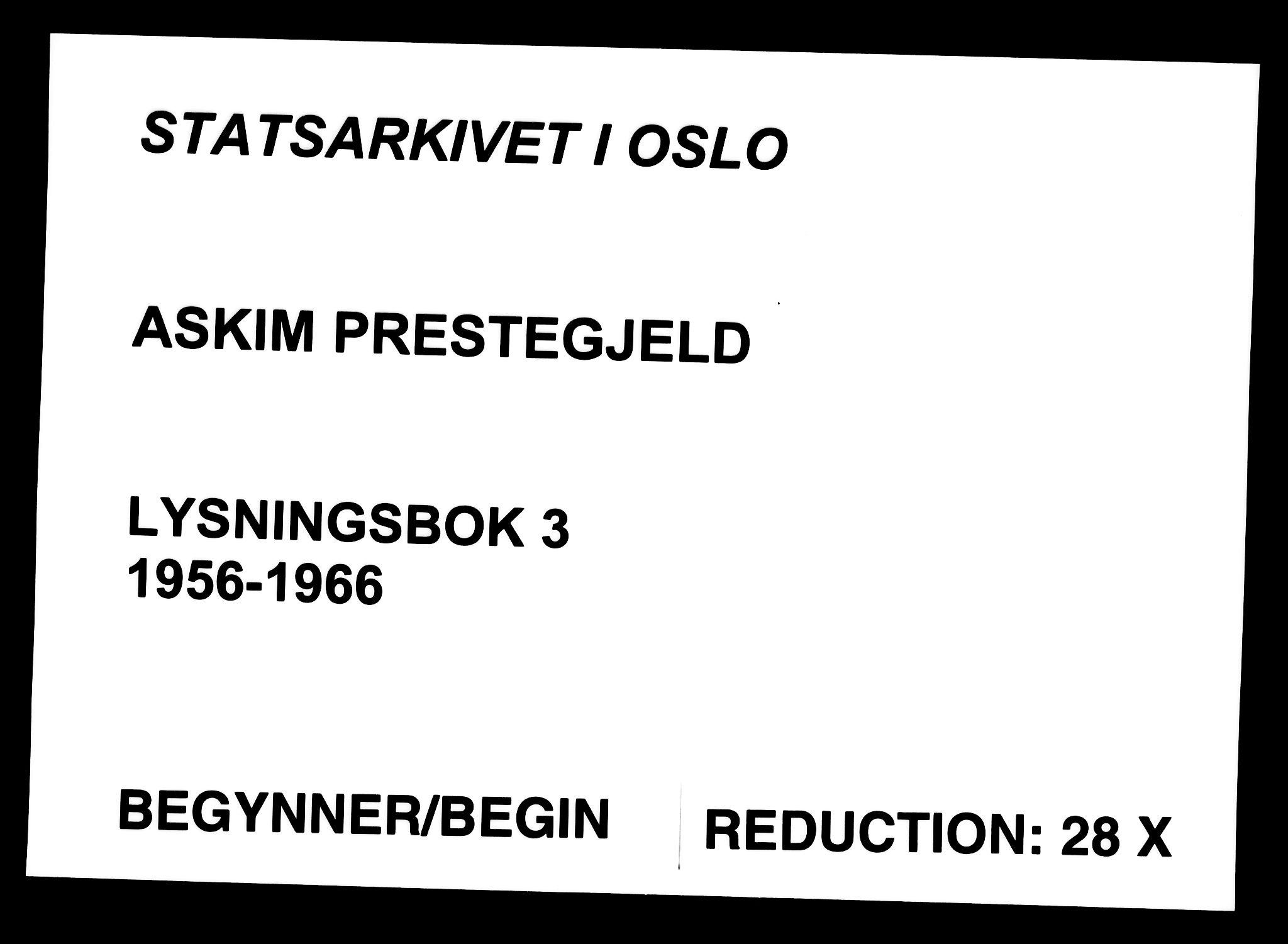 Askim prestekontor Kirkebøker, AV/SAO-A-10900/H/Ha/L0003: Banns register no. 3, 1956-1966