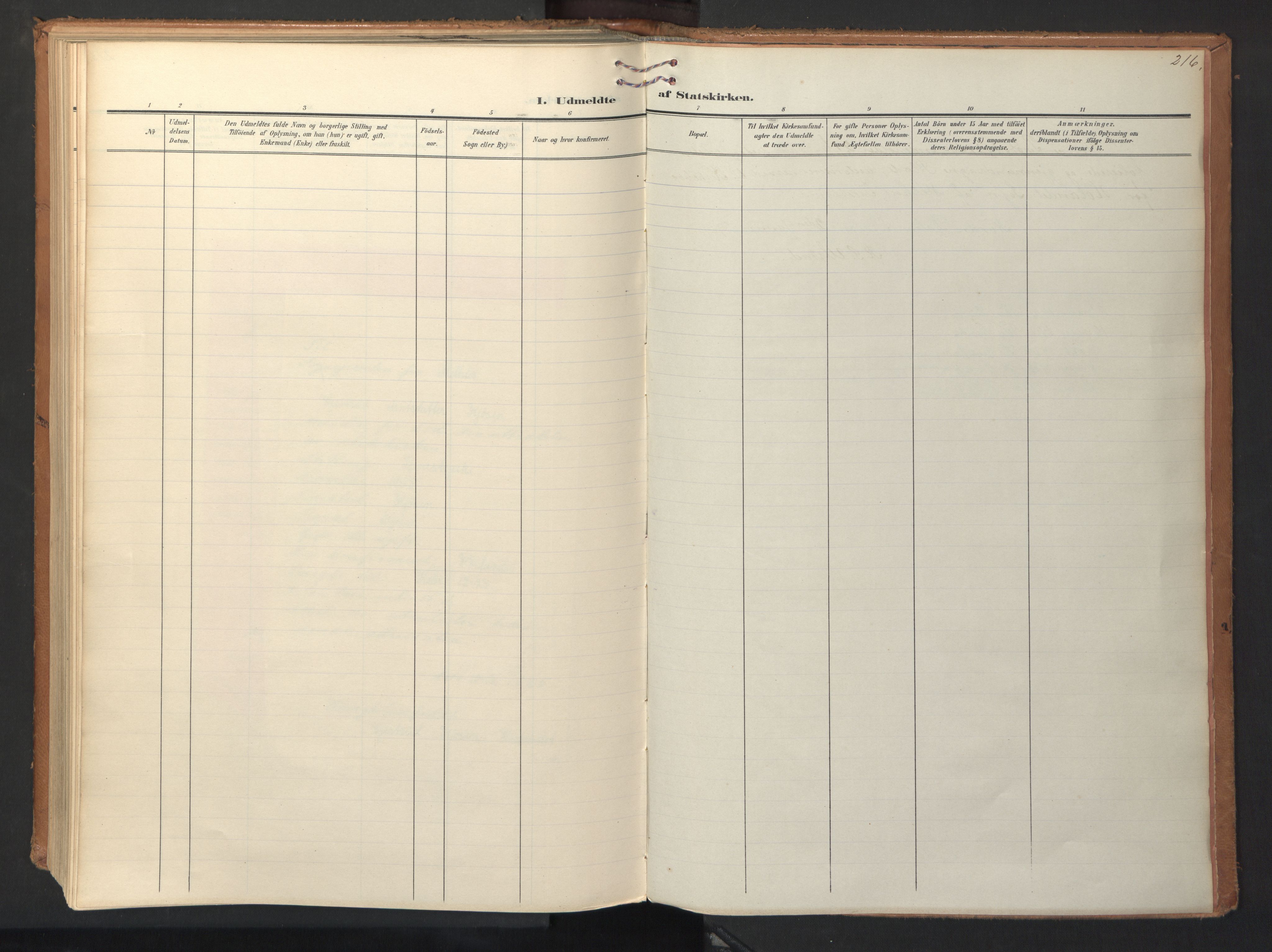Ministerialprotokoller, klokkerbøker og fødselsregistre - Sør-Trøndelag, SAT/A-1456/694/L1128: Parish register (official) no. 694A02, 1906-1931, p. 216