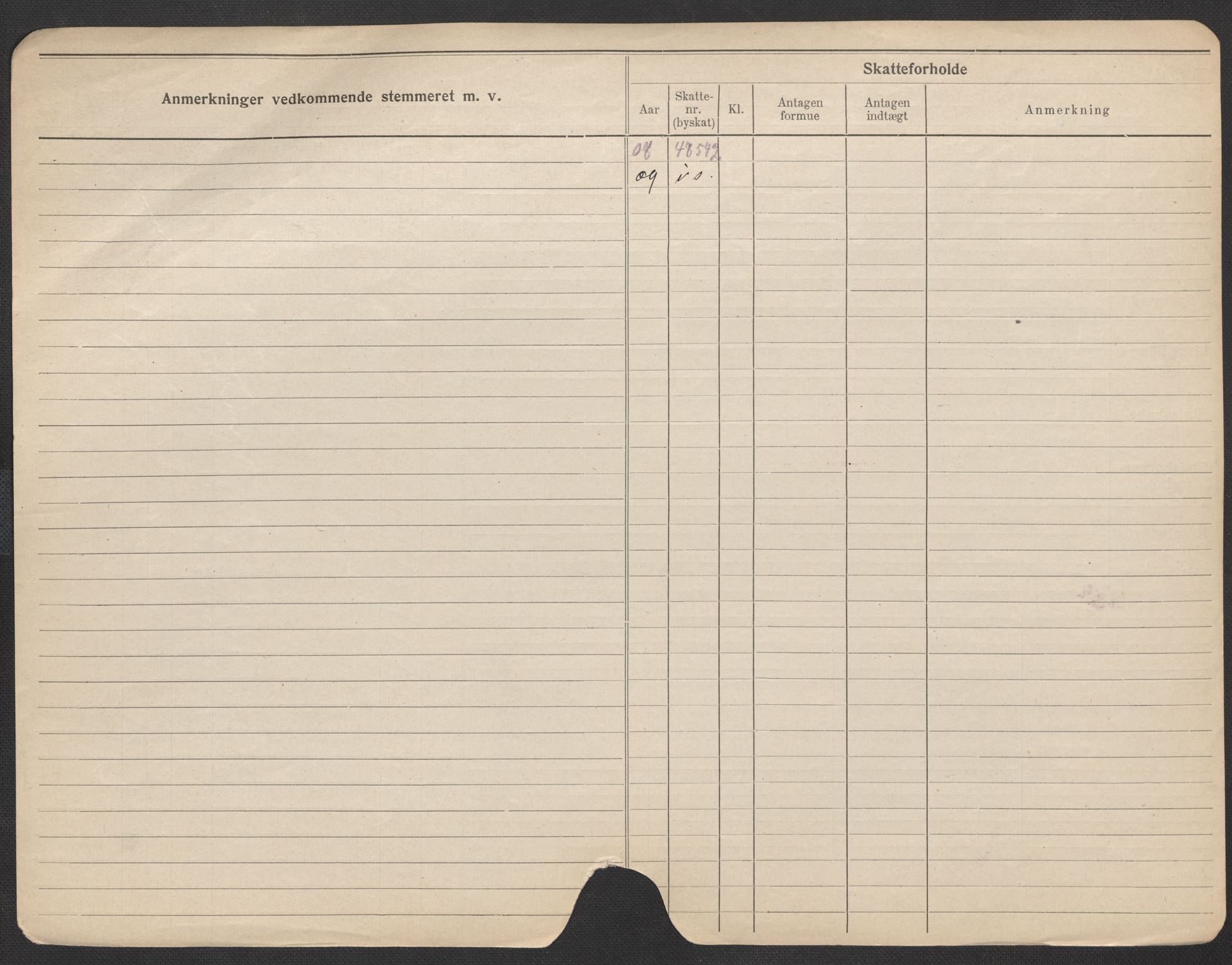 Oslo folkeregister, Registerkort, SAO/A-11715/F/Fa/Fac/L0010: Menn, 1906-1914, p. 125b