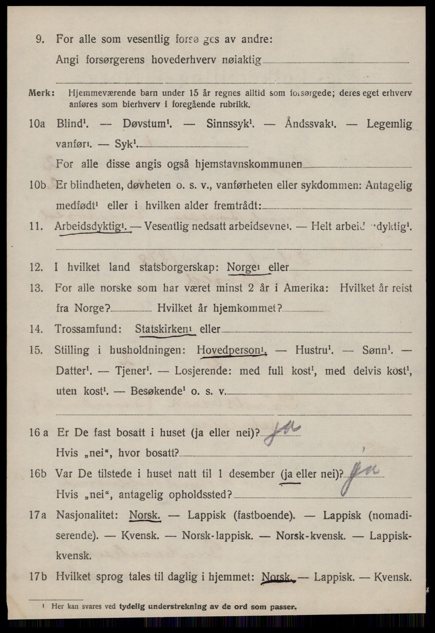 SAT, 1920 census for Ålen, 1920, p. 1203