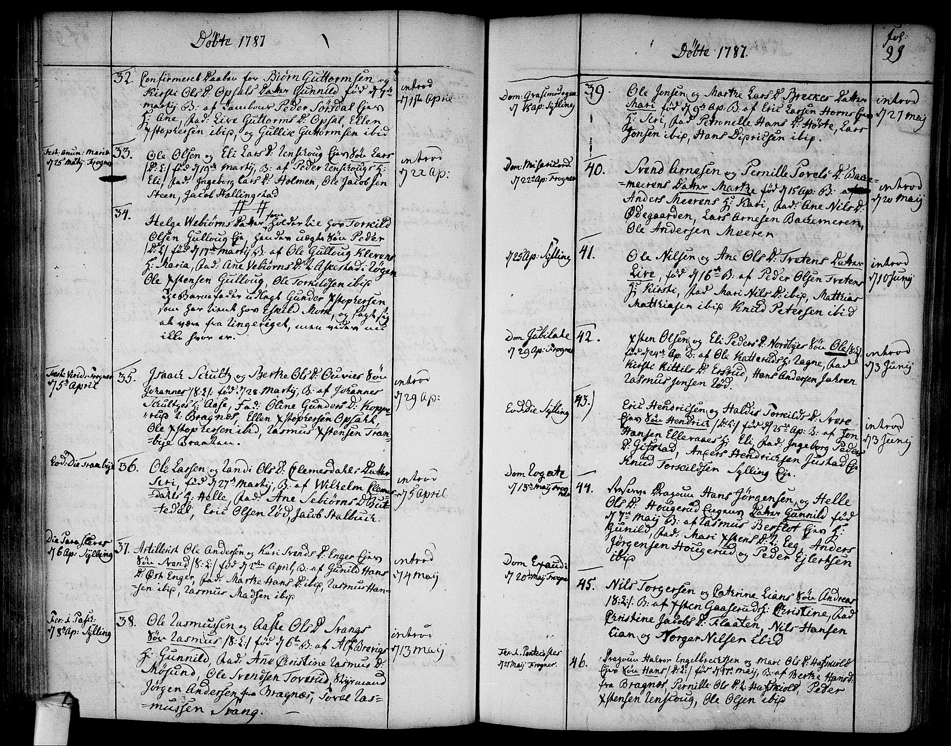 Lier kirkebøker, AV/SAKO-A-230/F/Fa/L0006: Parish register (official) no. I 6, 1777-1794, p. 99
