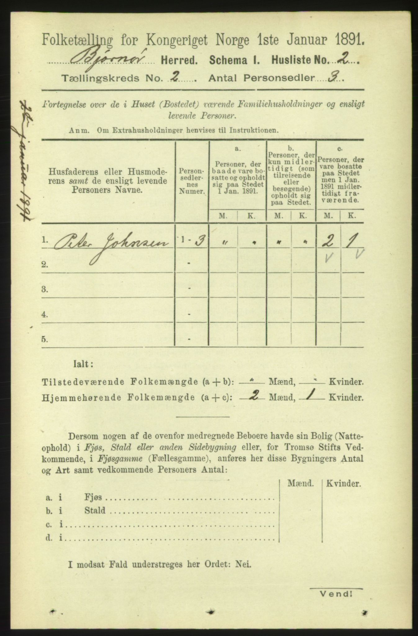 RA, 1891 census for 1632 Bjørnør, 1891, p. 556