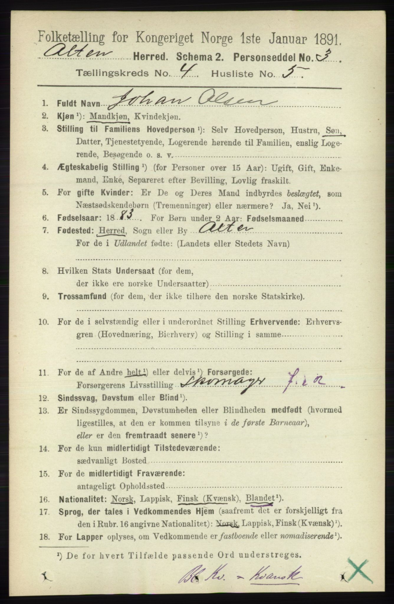 RA, 1891 census for 2012 Alta, 1891, p. 1383