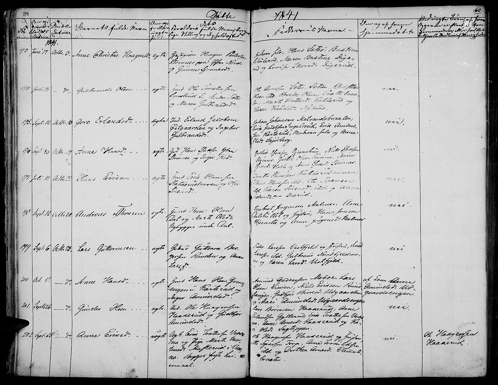 Vinger prestekontor, AV/SAH-PREST-024/H/Ha/Haa/L0008: Parish register (official) no. 8, 1839-1847, p. 60