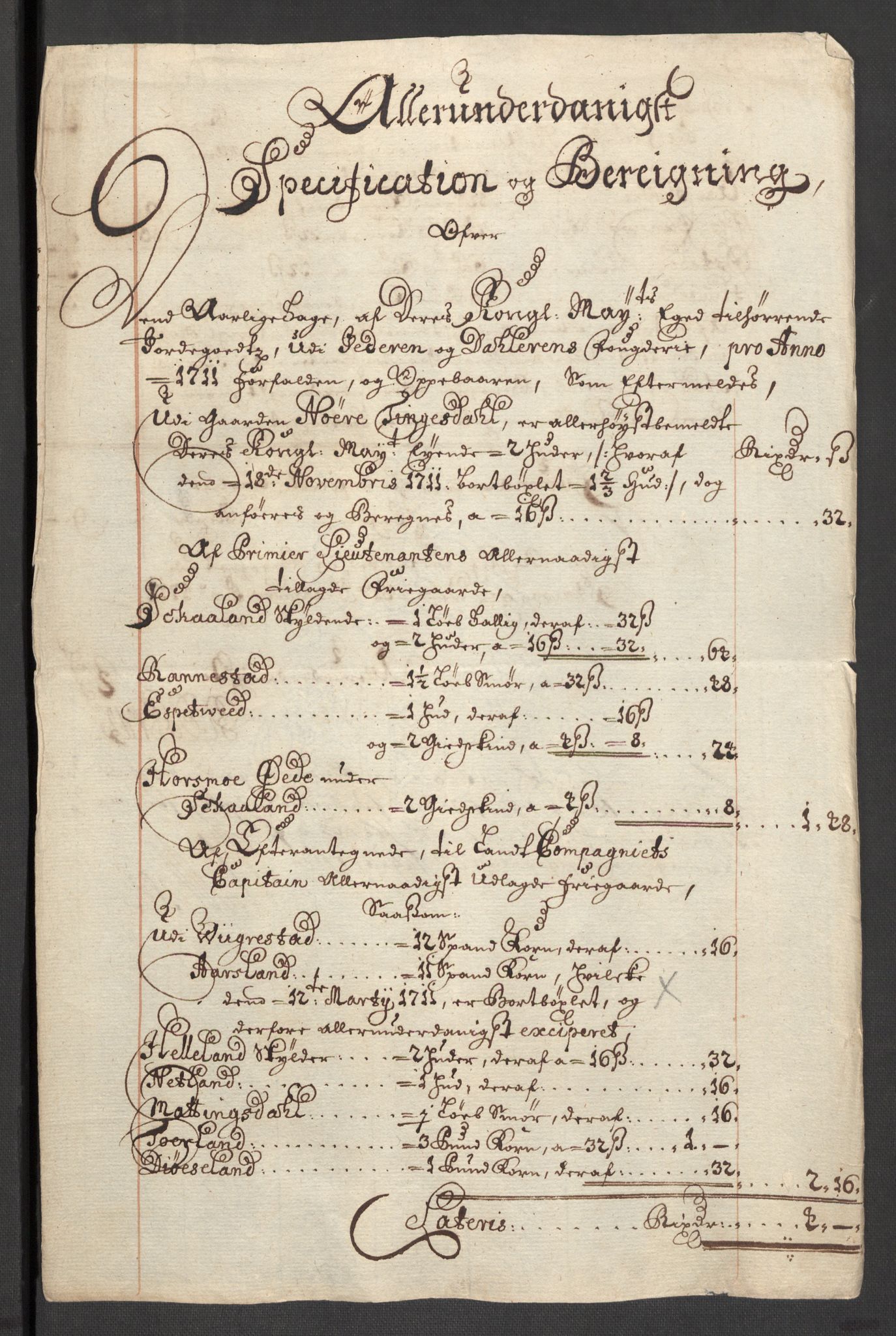 Rentekammeret inntil 1814, Reviderte regnskaper, Fogderegnskap, AV/RA-EA-4092/R46/L2735: Fogderegnskap Jæren og Dalane, 1711, p. 62