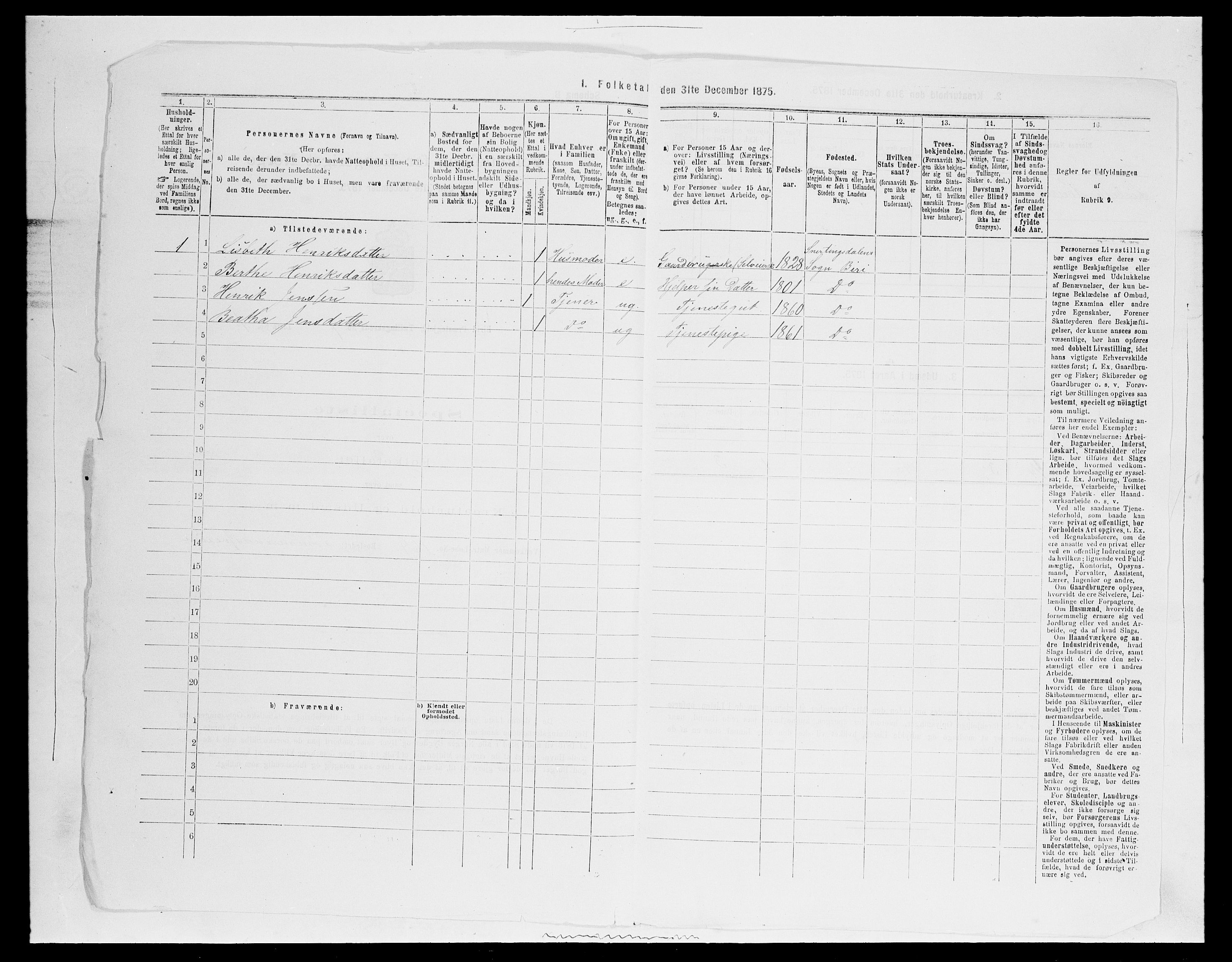 SAH, 1875 census for 0525P Biri, 1875, p. 1295