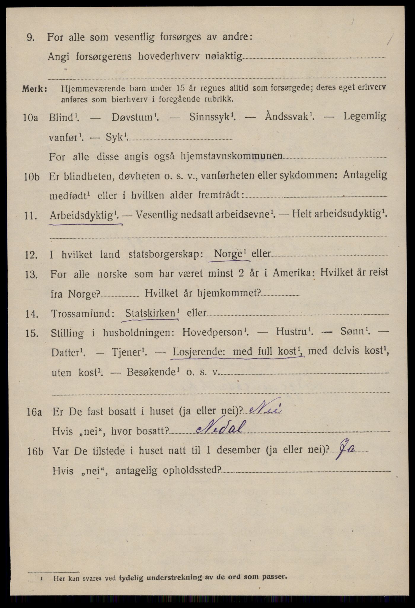 SAT, 1920 census for Kornstad, 1920, p. 2762