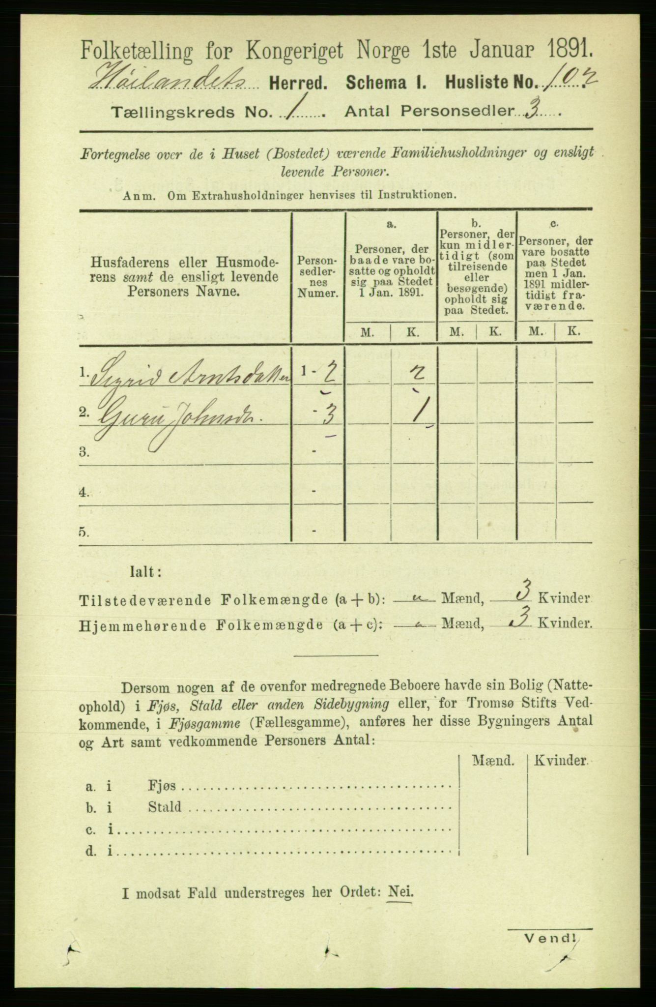 RA, 1891 census for 1651 Hølonda, 1891, p. 117