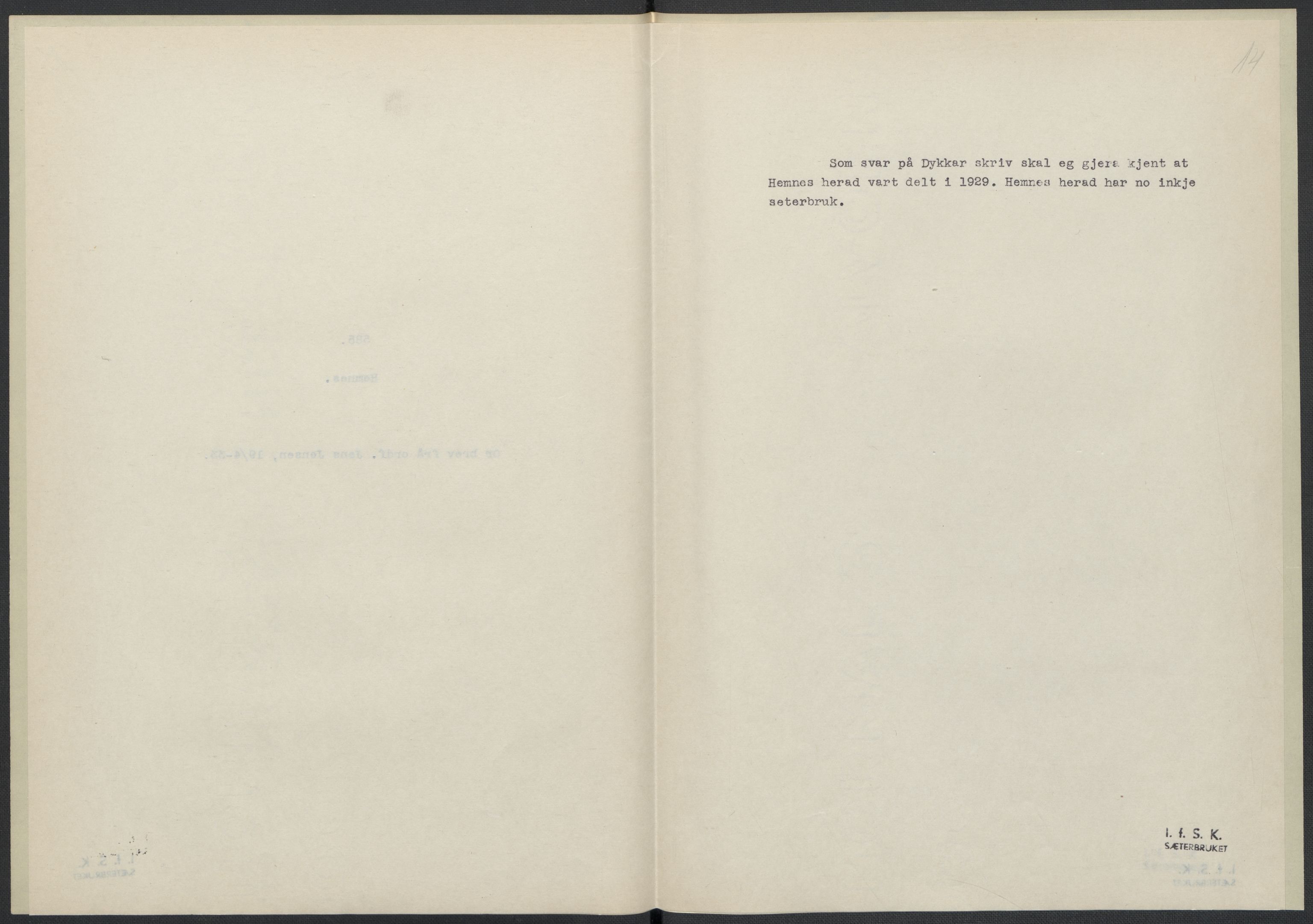 Instituttet for sammenlignende kulturforskning, AV/RA-PA-0424/F/Fc/L0016/0002: Eske B16: / Nordland (perm XLVII), 1932-1936, p. 14