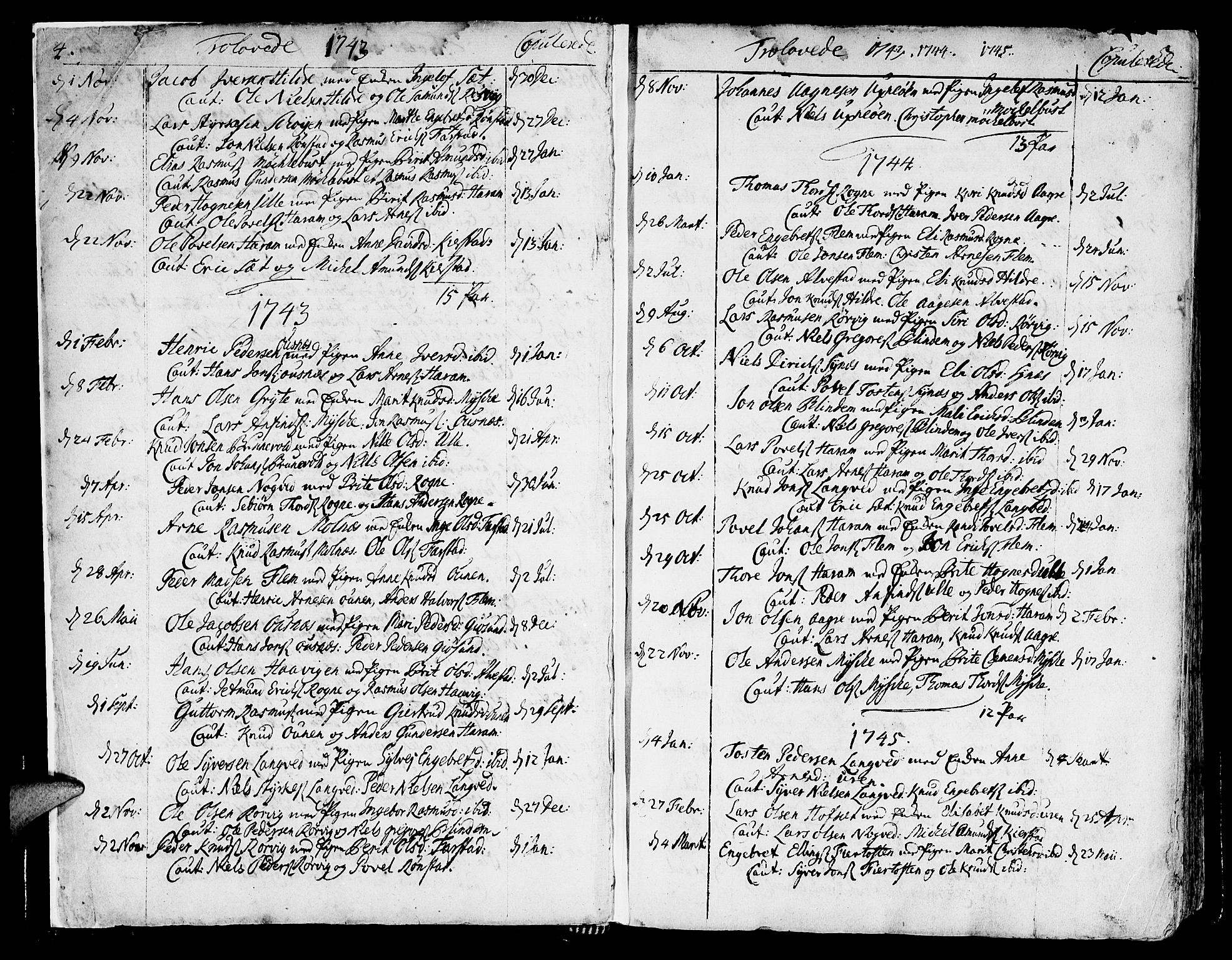 Ministerialprotokoller, klokkerbøker og fødselsregistre - Møre og Romsdal, SAT/A-1454/536/L0493: Parish register (official) no. 536A02, 1739-1802, p. 4-5