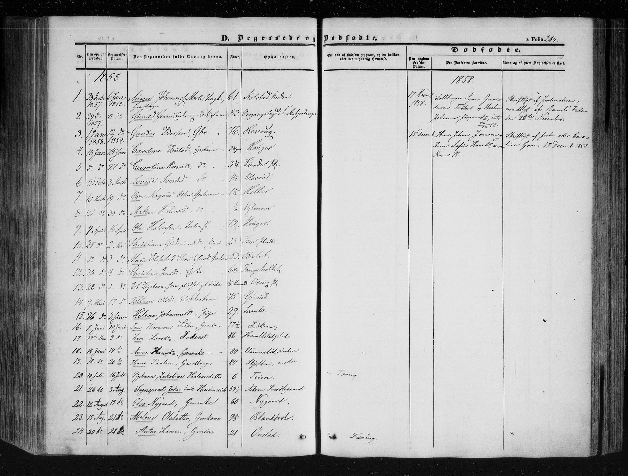 Askim prestekontor Kirkebøker, SAO/A-10900/F/Fa/L0005: Parish register (official) no. 5, 1847-1879, p. 264