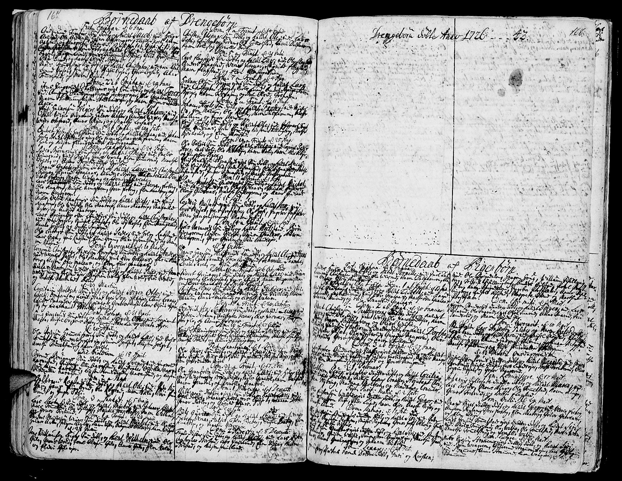 Vang prestekontor, Hedmark, AV/SAH-PREST-008/H/Ha/Haa/L0002A: Parish register (official) no. 2A, 1713-1733, p. 167-168