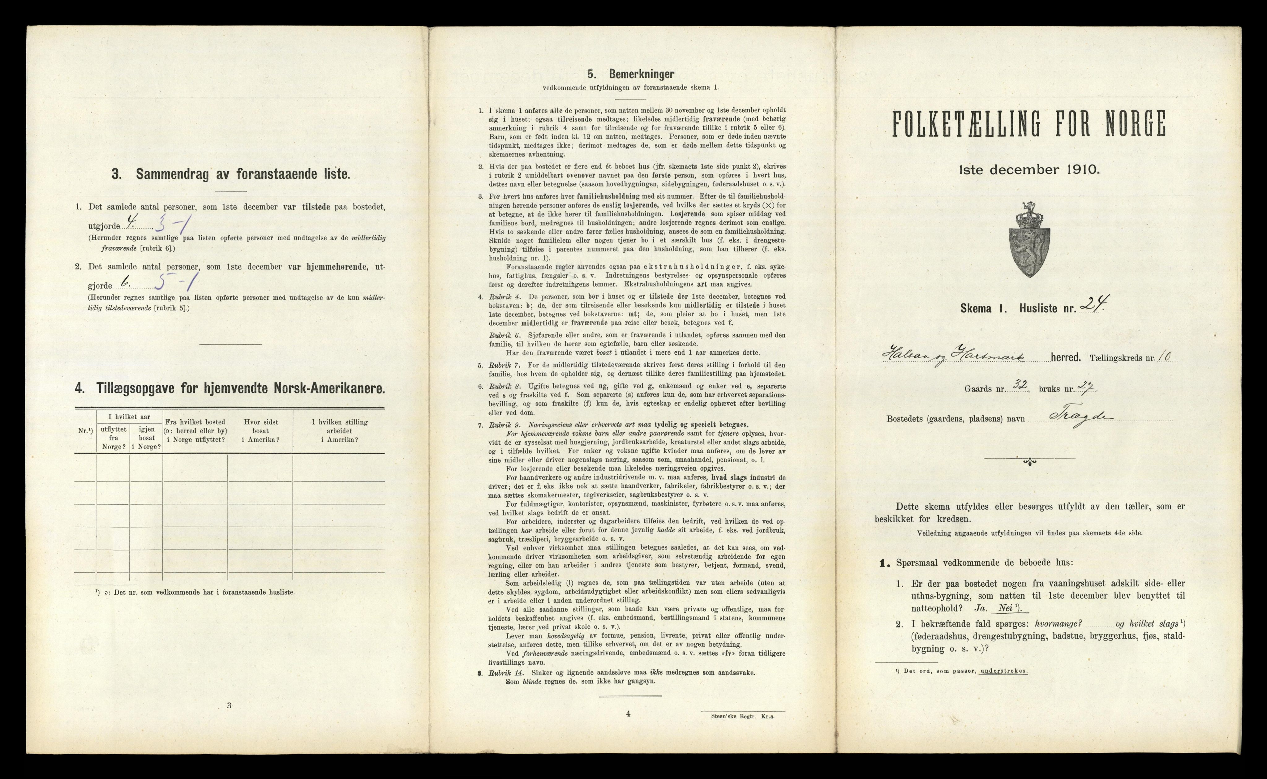 RA, 1910 census for Halse og Harkmark, 1910, p. 1034