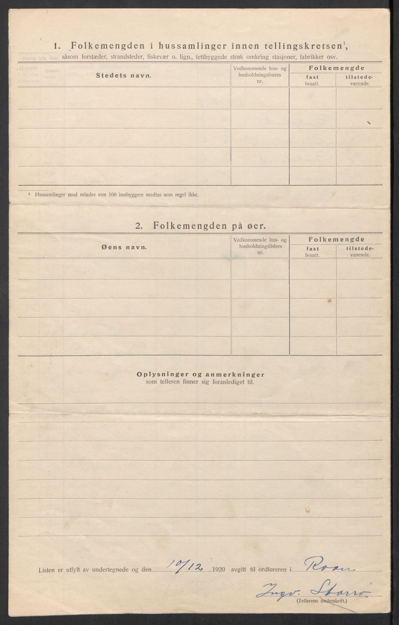 SAT, 1920 census for Roan, 1920, p. 18